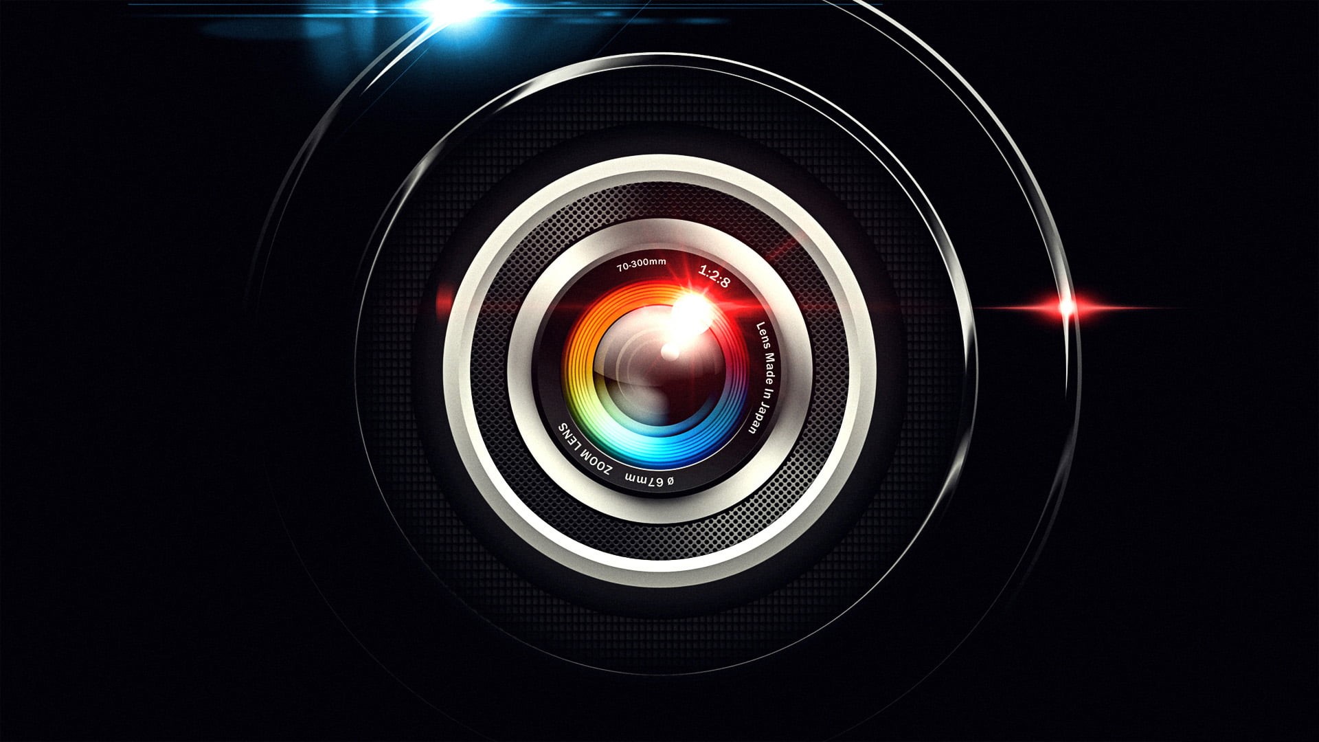 space, colors, circle, geometric shape, element, optical instrument, texture, indoors, generated, close-up, design, graphic, photographic equipment, equipment, HD Wallpaper