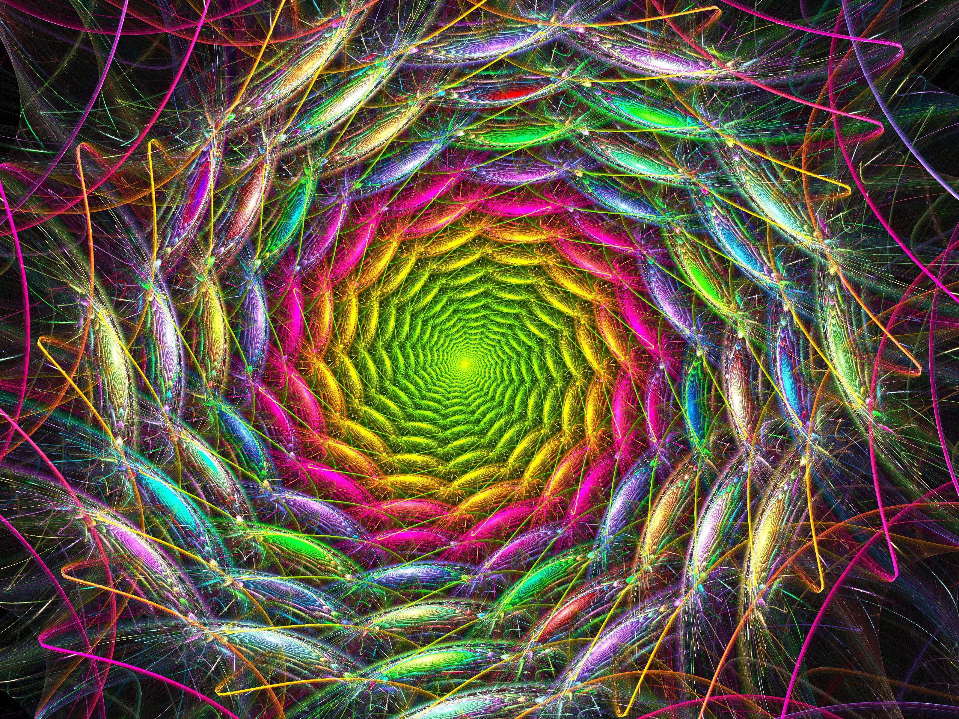 colorful, multi colored, complexity, no people, long exposure, illuminated, fractal, psychedelic, technology, abstract, light trail, speed, pattern, close-up, HD Wallpaper