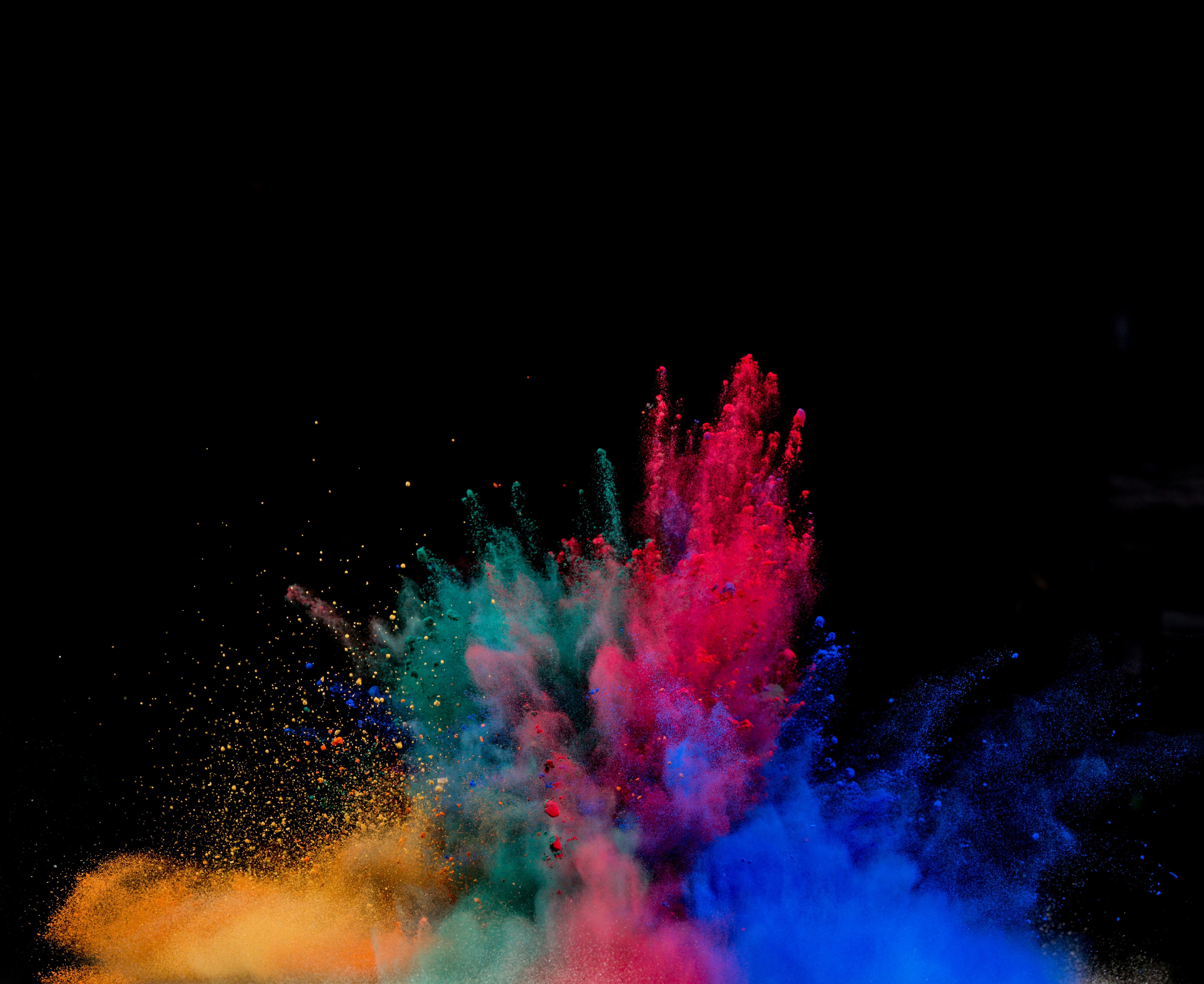 powder, powder explosion, 4K, colorful, HD Wallpaper