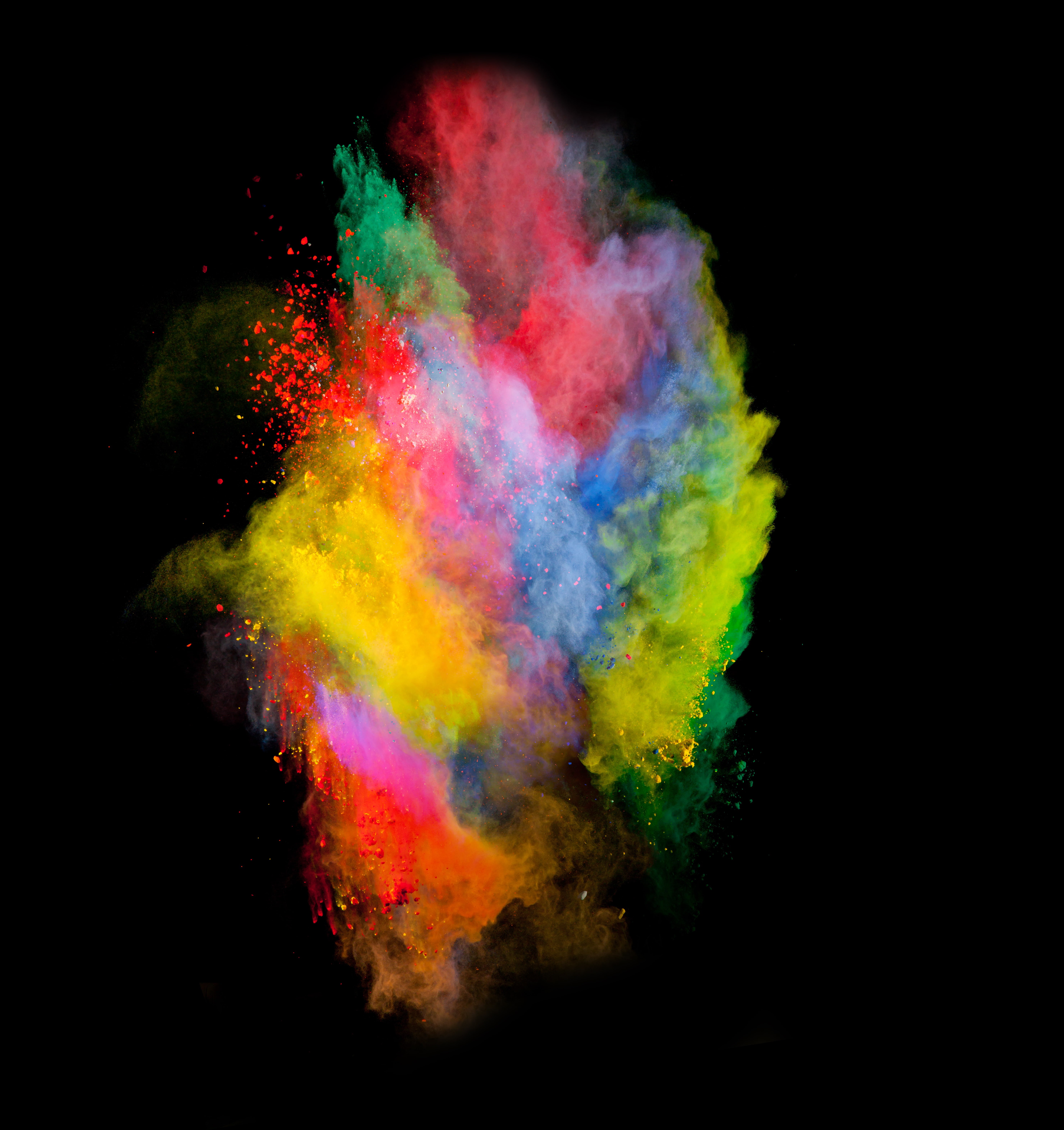 studio shot, smoke - physical structure, splashing, 5K, red, no people, motion, powder, abstract, nature, black background, powder explosion, creativity, Phone HD Wallpaper