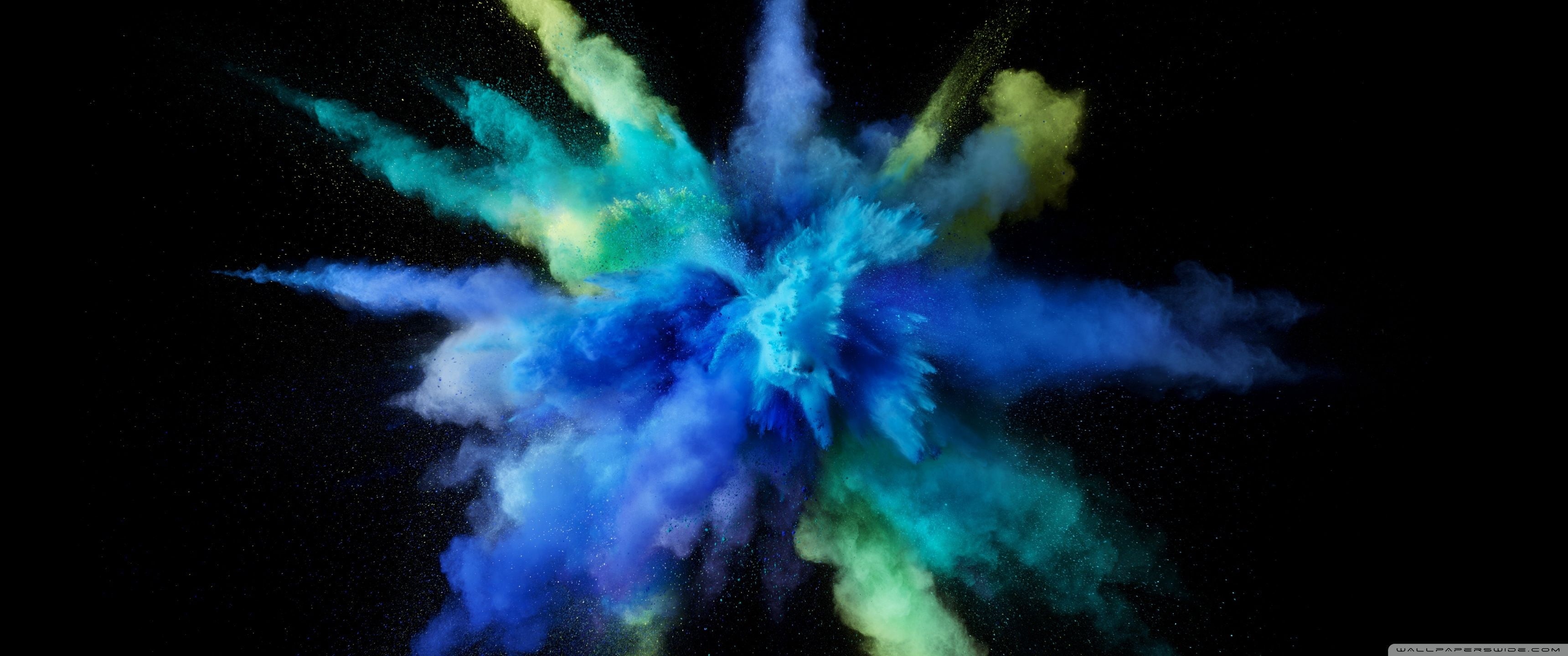 ultrawide, photography, powder explosion, 2K, HD Wallpaper