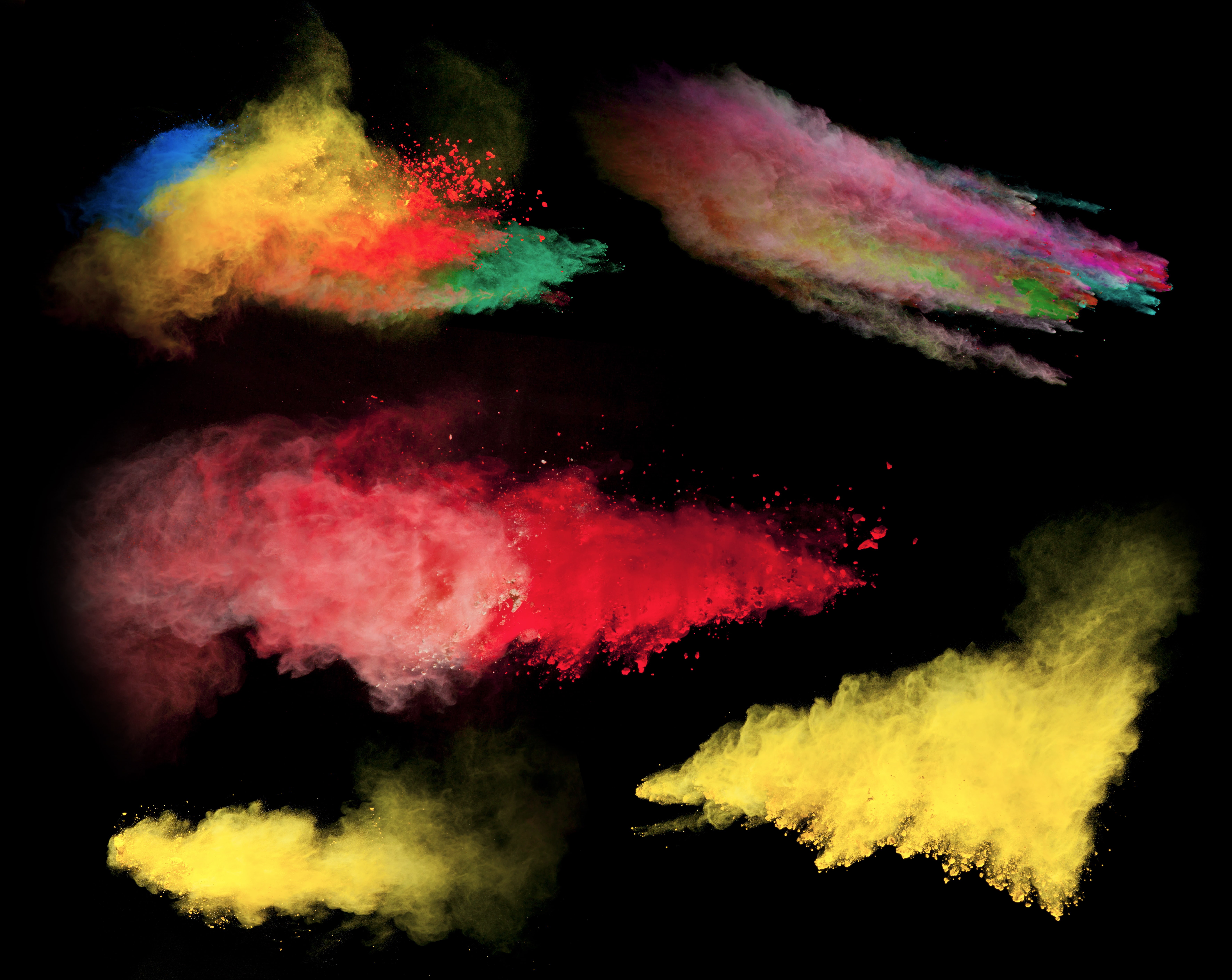 nature, powder explosion, sky, creativity, smoke - physical structure, motion, exploding, indoors, impact, multi colored, pink color, studio shot, vibrant color, HD Wallpaper