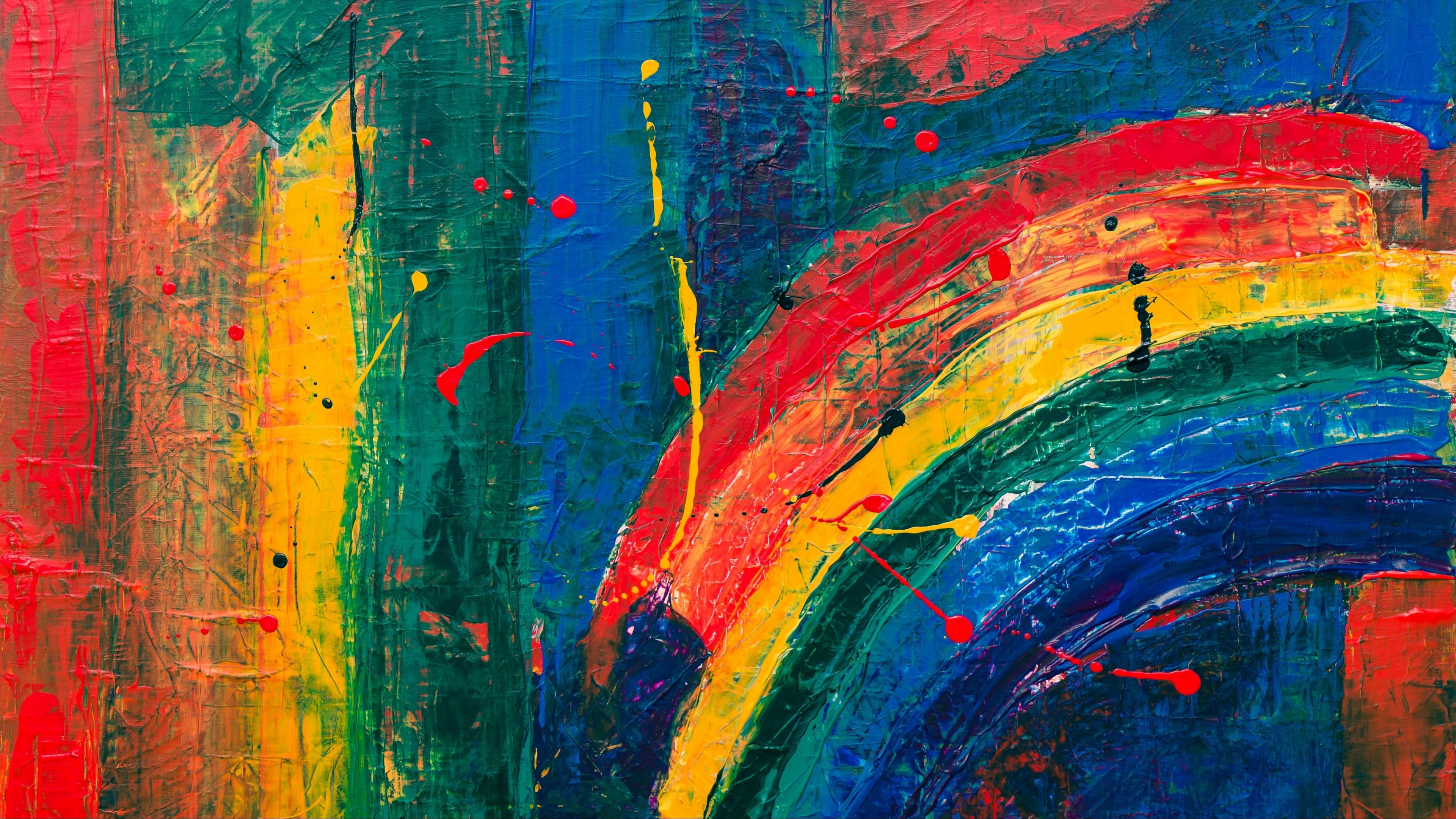 art, paint, painting, colorful, texture, 4K, multicolor, artwork, modern art, HD Wallpaper