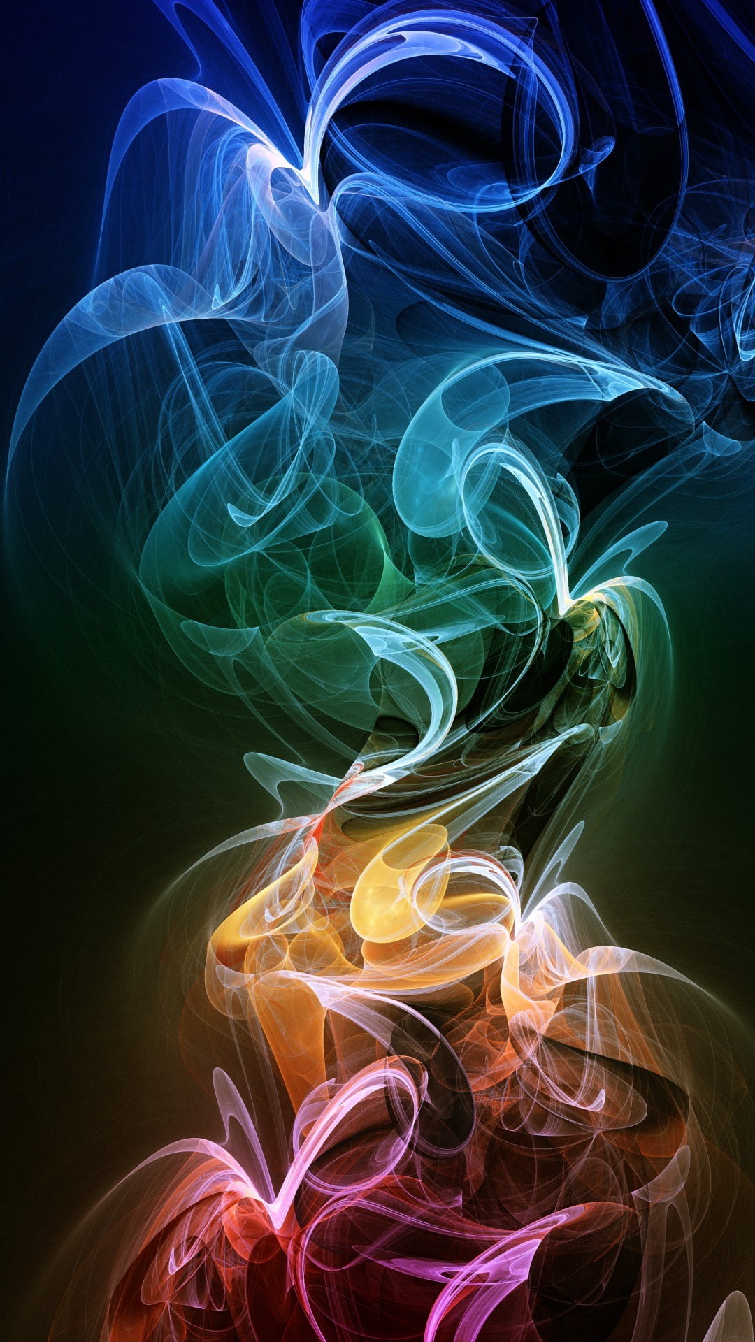 color, abstract, smoke, 1080P, Phone HD Wallpaper