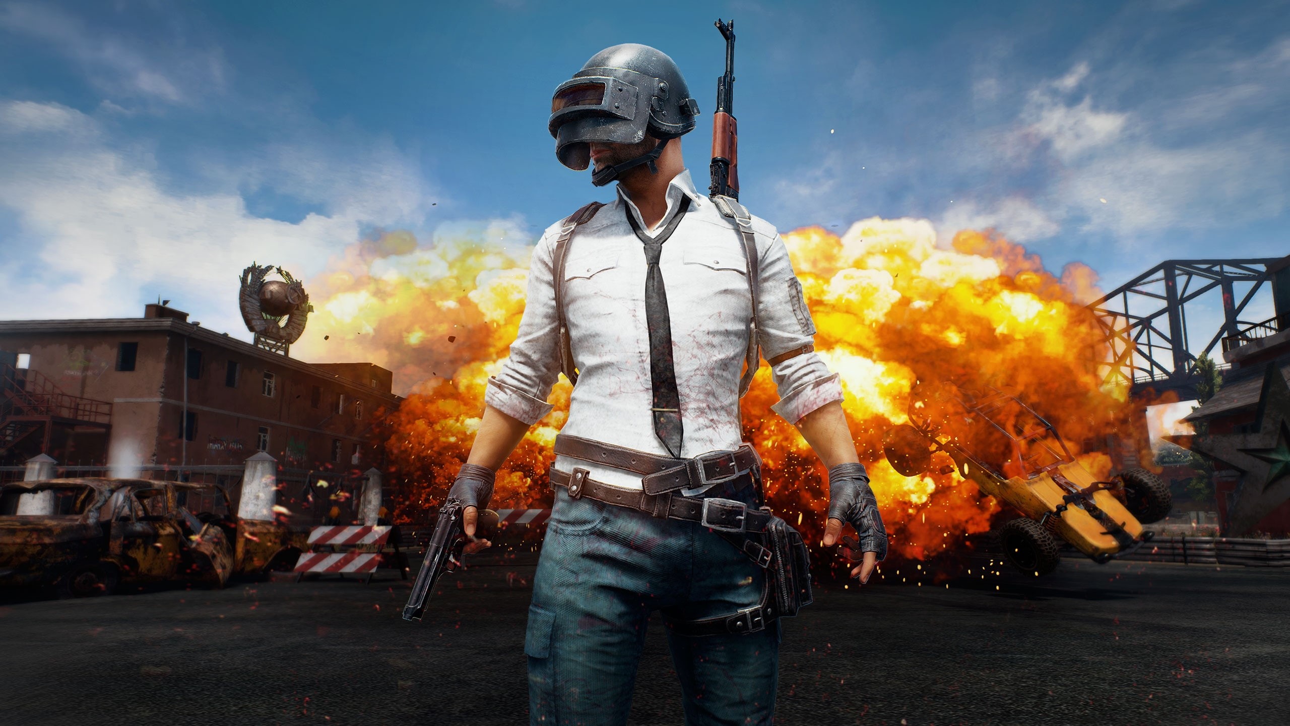2K, explosion, artwork, Games, pubg, playerunknowns battlegrounds, HD Wallpaper