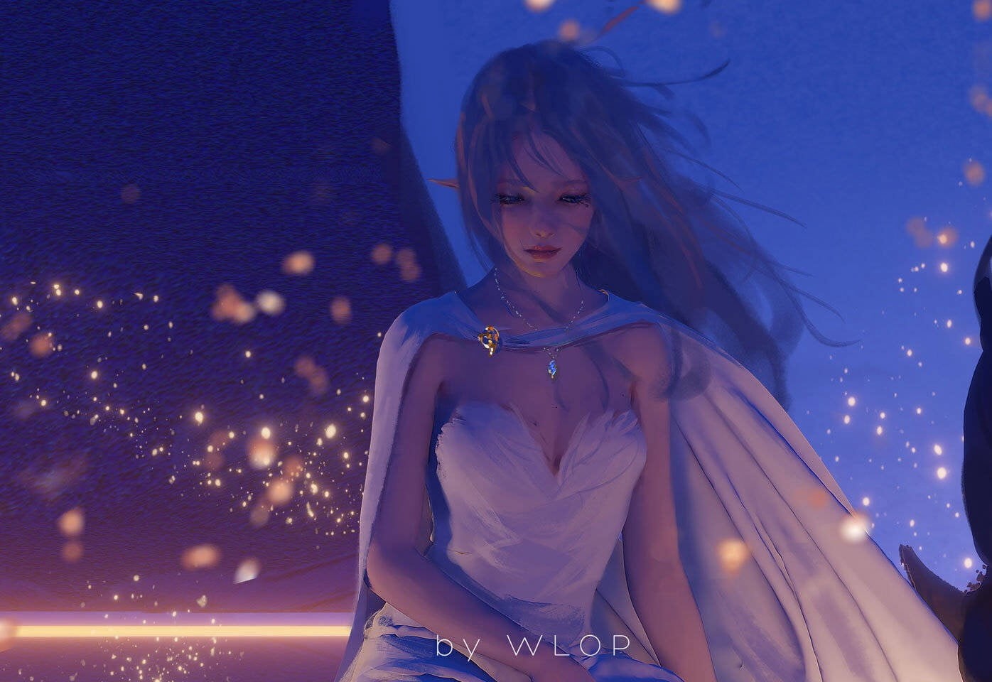 Ghost Blade, anime girls, WLOP, 720P, HD Wallpaper