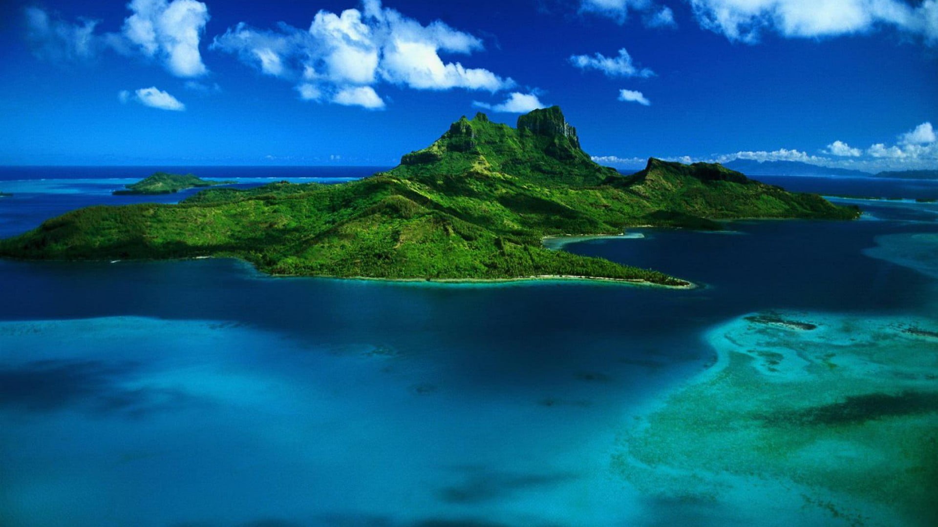 scene, relax, resort, vacation, tourism, horizon over water, wave, beach, clear, travel, scenic, rock, nature, paradise, cloud - sky, water, 1080P, blue, HD Wallpaper