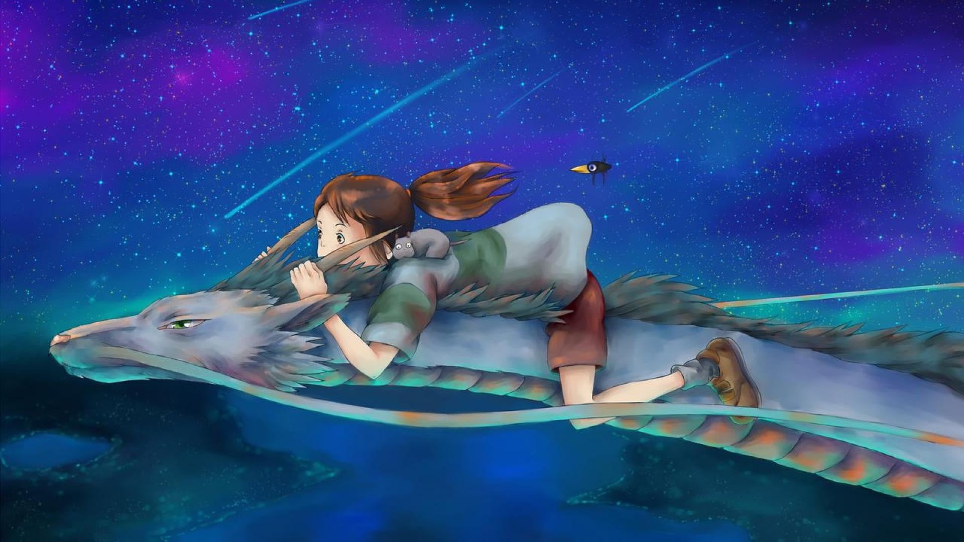 1080P, nature, Spirited Away, underwater, young women, women, outdoors, young adult, real people, anime girls, young men, lifestyles, sea, leisure activity, HD Wallpaper