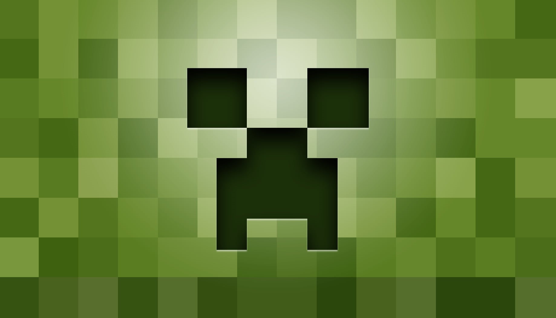 backgrounds, 720P, close-up, shape, studio shot, Minecraft, creeper, built structure, green color, sign, fashion, creativity, connection, shiny, HD Wallpaper