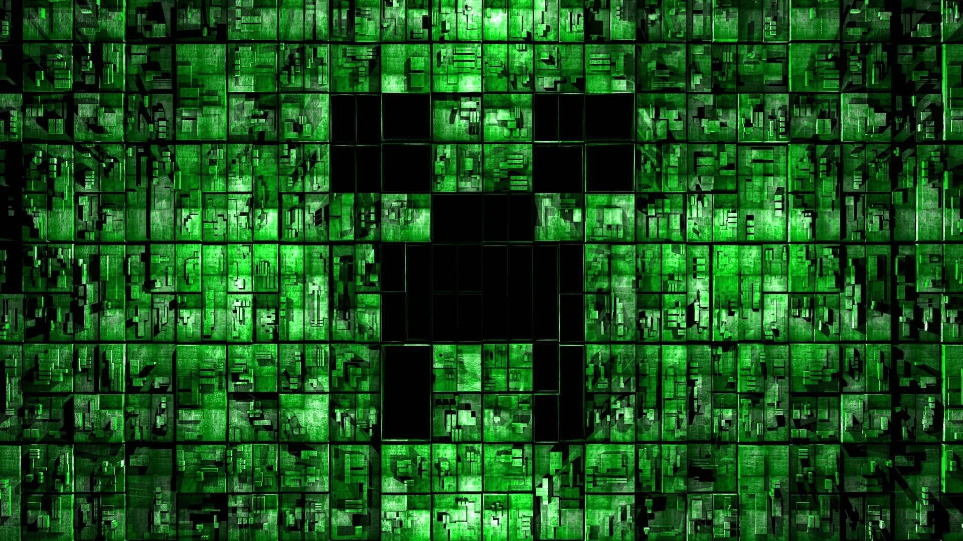 green color, digital composite, wall - building feature, architecture, full frame, abandoned, day, backgrounds, video games, Minecraft, wall, old, geometry, HD Wallpaper