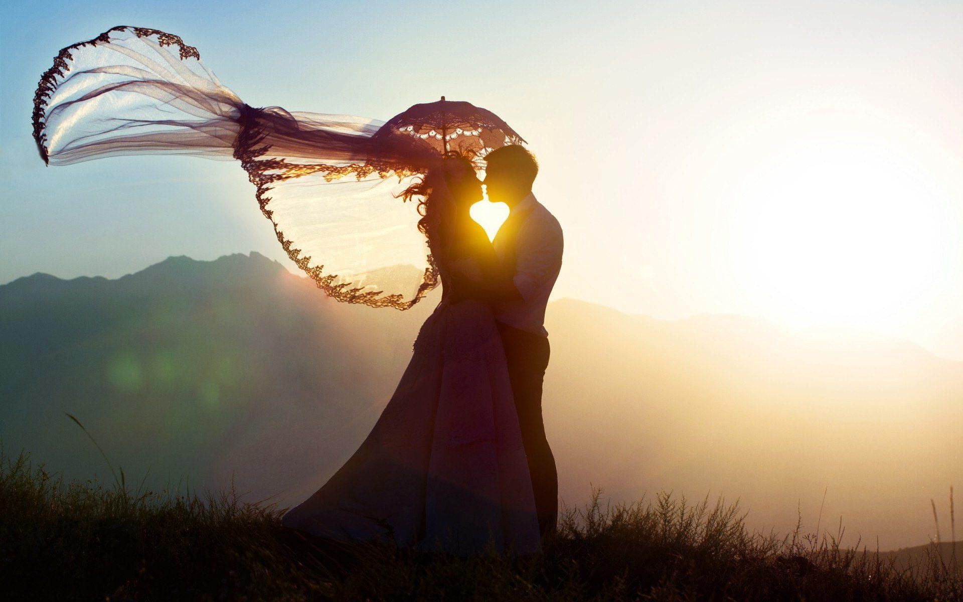 sunset, cute, love heart, couples, 1920x1200, love, heart, photography, 1080P, HD Wallpaper