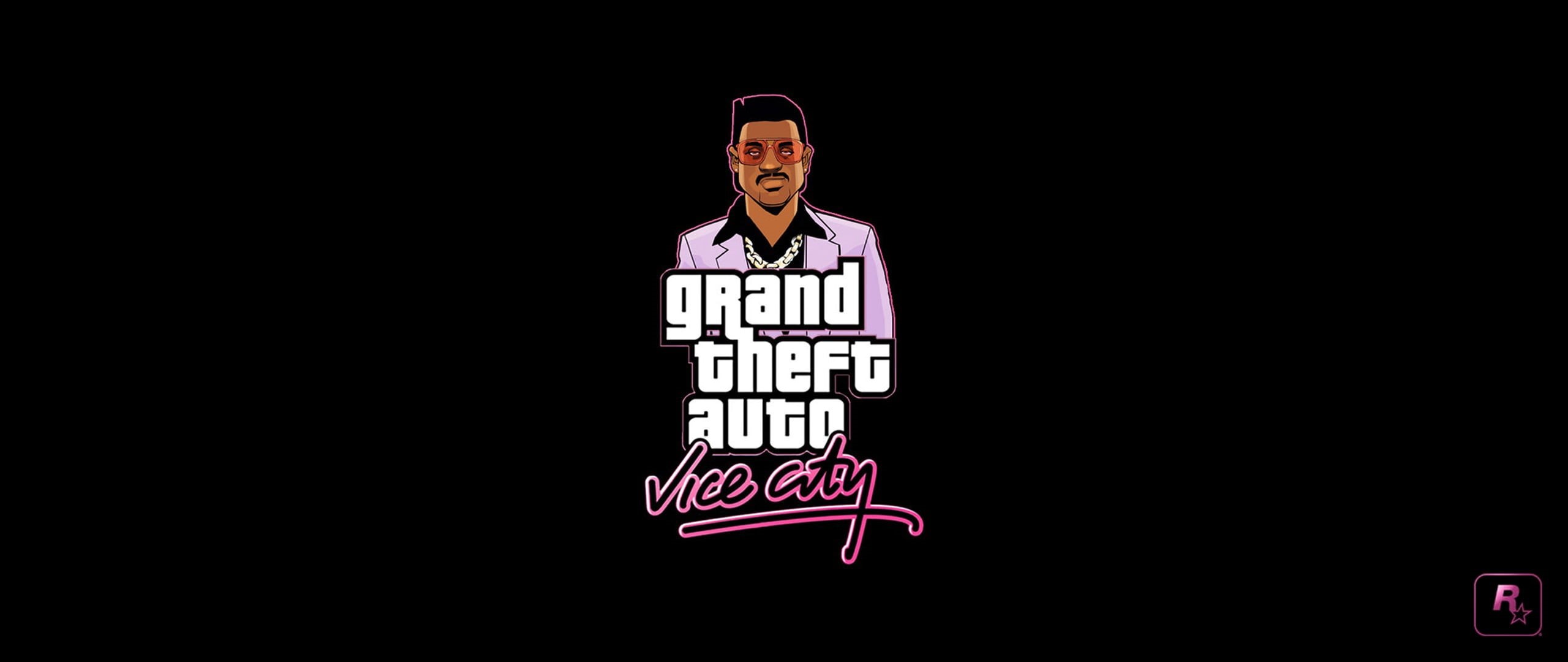 happiness, front view, mouth open, black background, standing, women, video games, real people, casual clothing, indoors, full length, lifestyles, Grand Theft Auto Vice City, HD Wallpaper