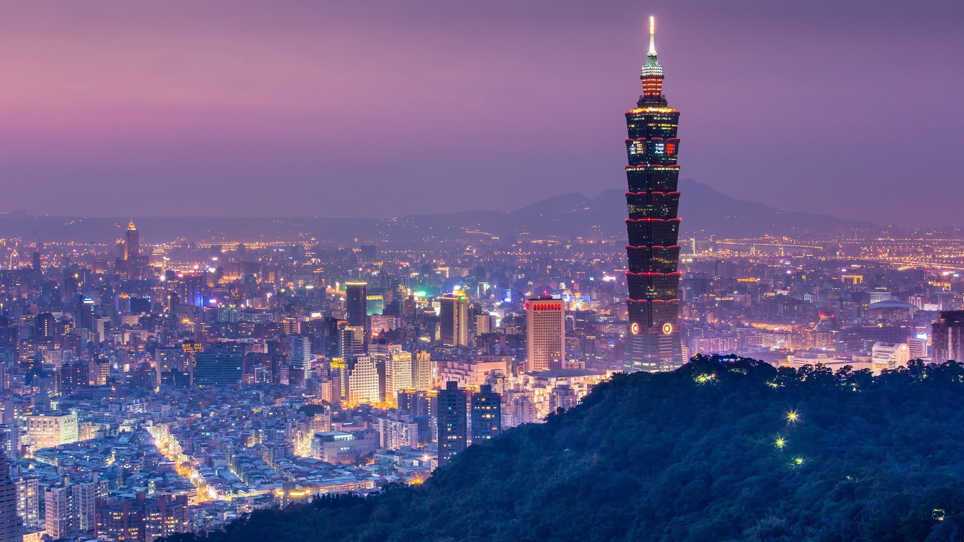 no people, outdoors, travel destinations, sky, skyscraper, buildings, Taipei 101, urban skyline, Taiwan, travel, nature, landscape, downtown district, office building exterior, HD Wallpaper