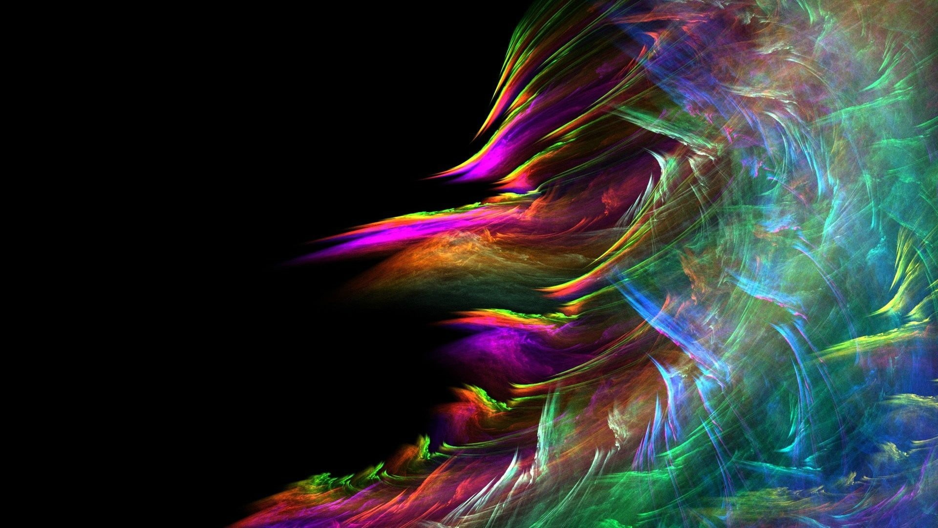  texture, generated, backgrounds, curve, shape, black background, art, motion, backdrop, nature, fantasy, flow, glow, green color, pattern, light, HD Wallpaper