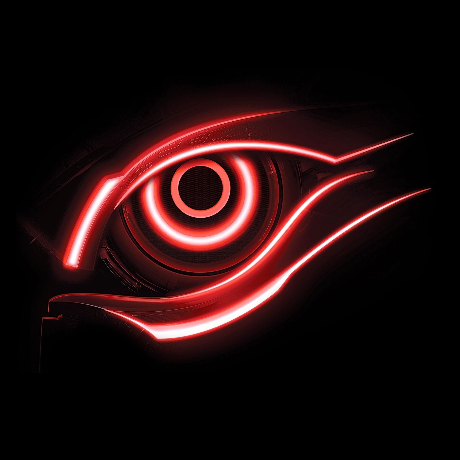 gaming, red, 720P, gigabyte, graphic, eye, computer, Phone HD Wallpaper