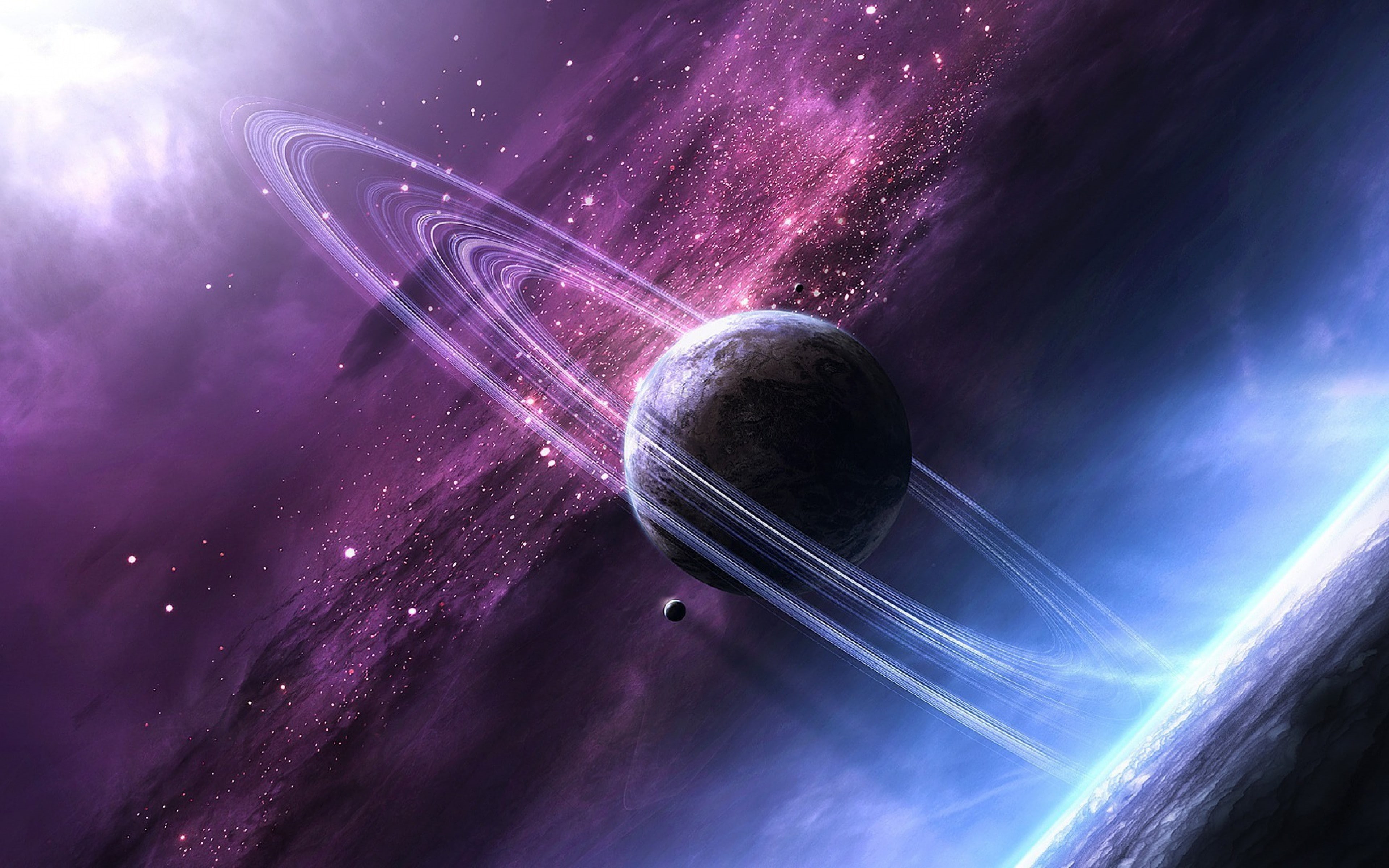 Background Ultra HD 4K, Glow, Download 3840x2400 Stars, Planet, 4K, space, HD Wallpaper