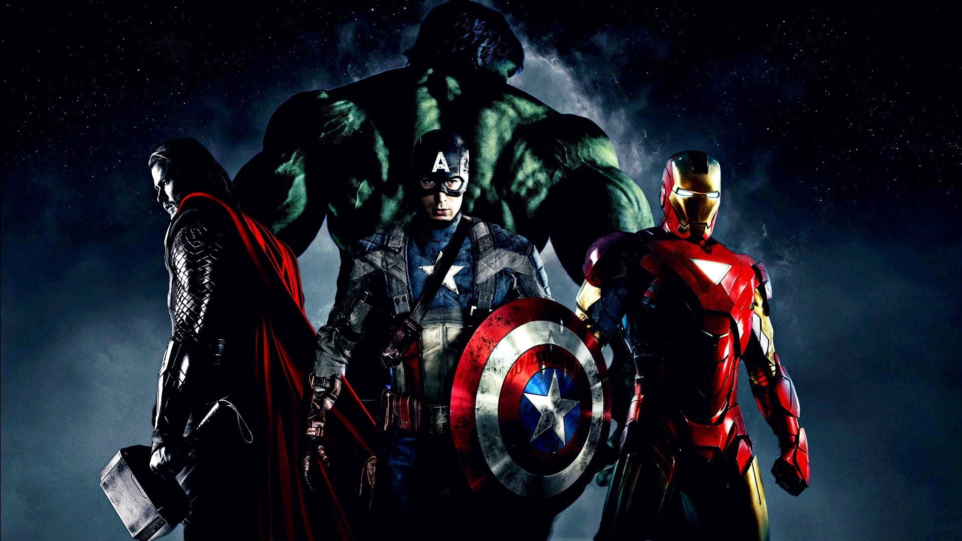 cooperation, marvel, war, men, Iron Man, Marvel Comics, illuminated, aggression, people, Thor, indoors, arts culture and entertainment, weapon, The Avengers, HD Wallpaper