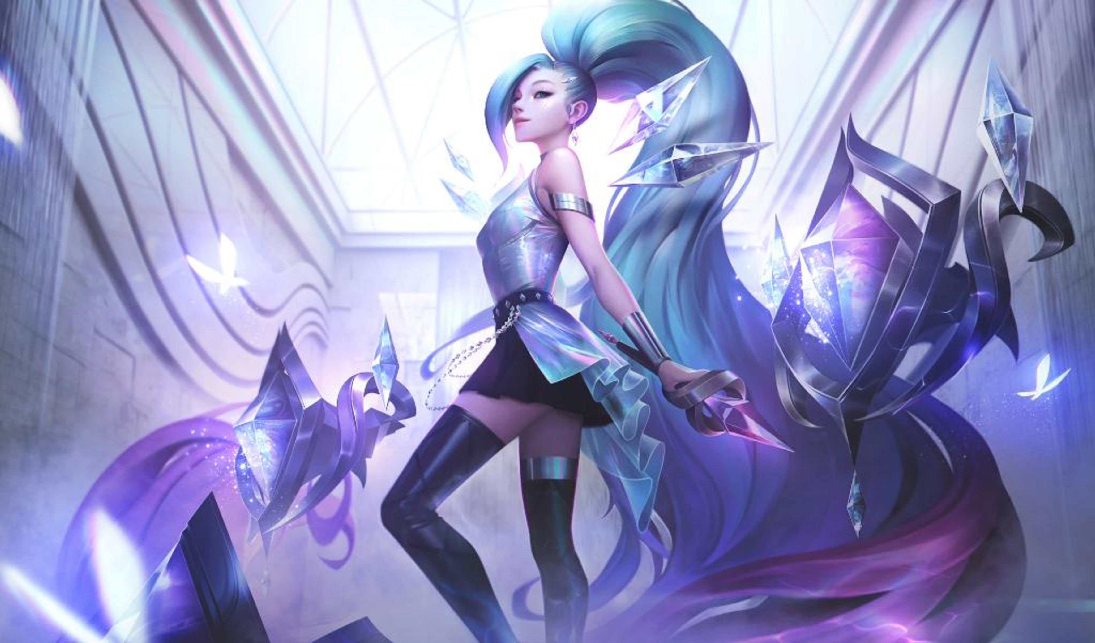 upscaled, K/DA, kda, Riot Games, 4K, Seraphine, League of Legends, HD Wallpaper