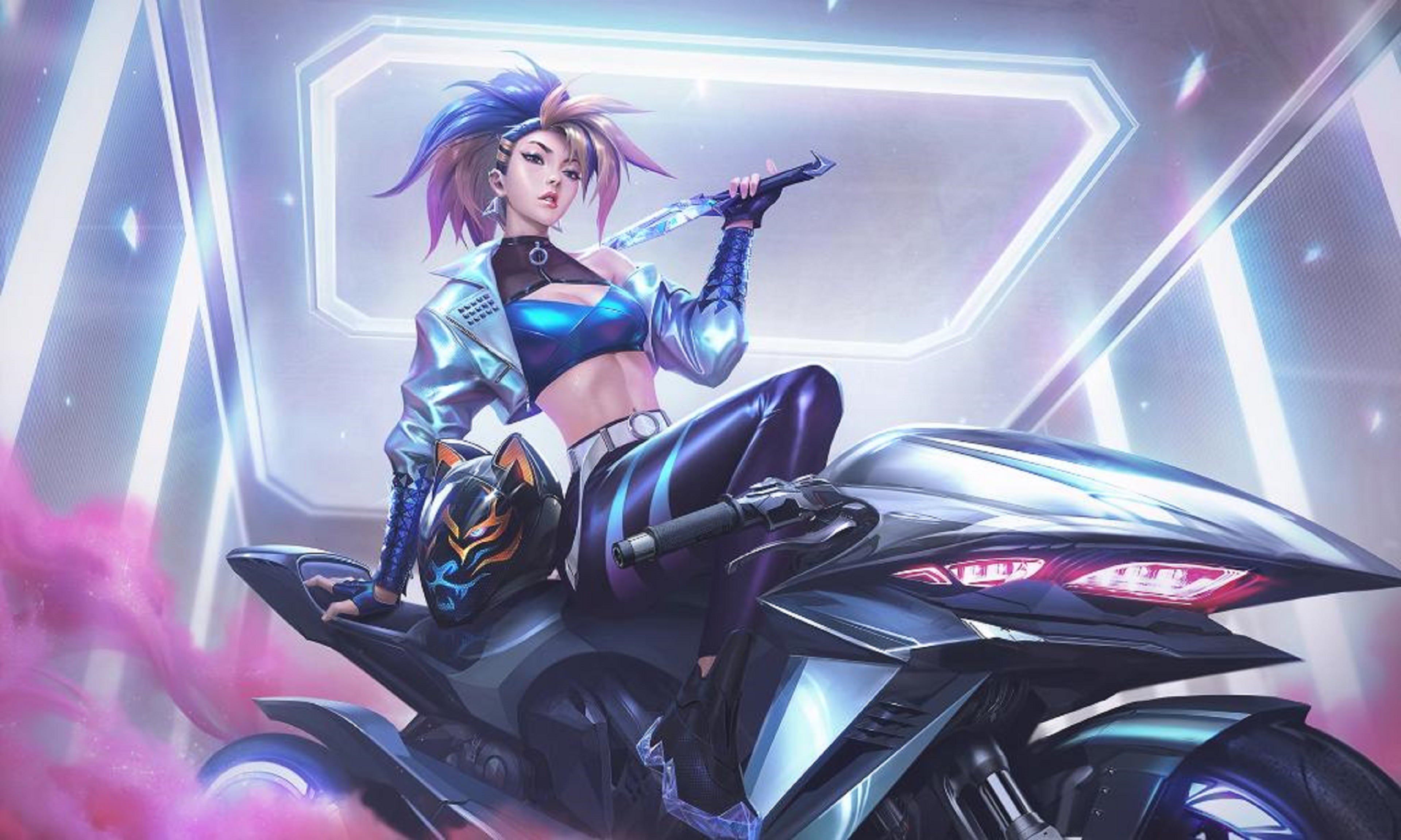 Seraphine, Riot Games, 4K, kda, League of Legends, upscaled, K/DA, HD Wallpaper