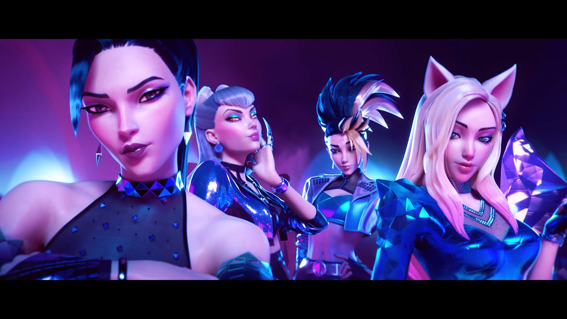 Evelynn (League of Legends), K/DA, Ahri (League of Legends), K/DA More, anime girls, 1080P, Akali(League of Legends), KaiSa, League of Legends, HD Wallpaper