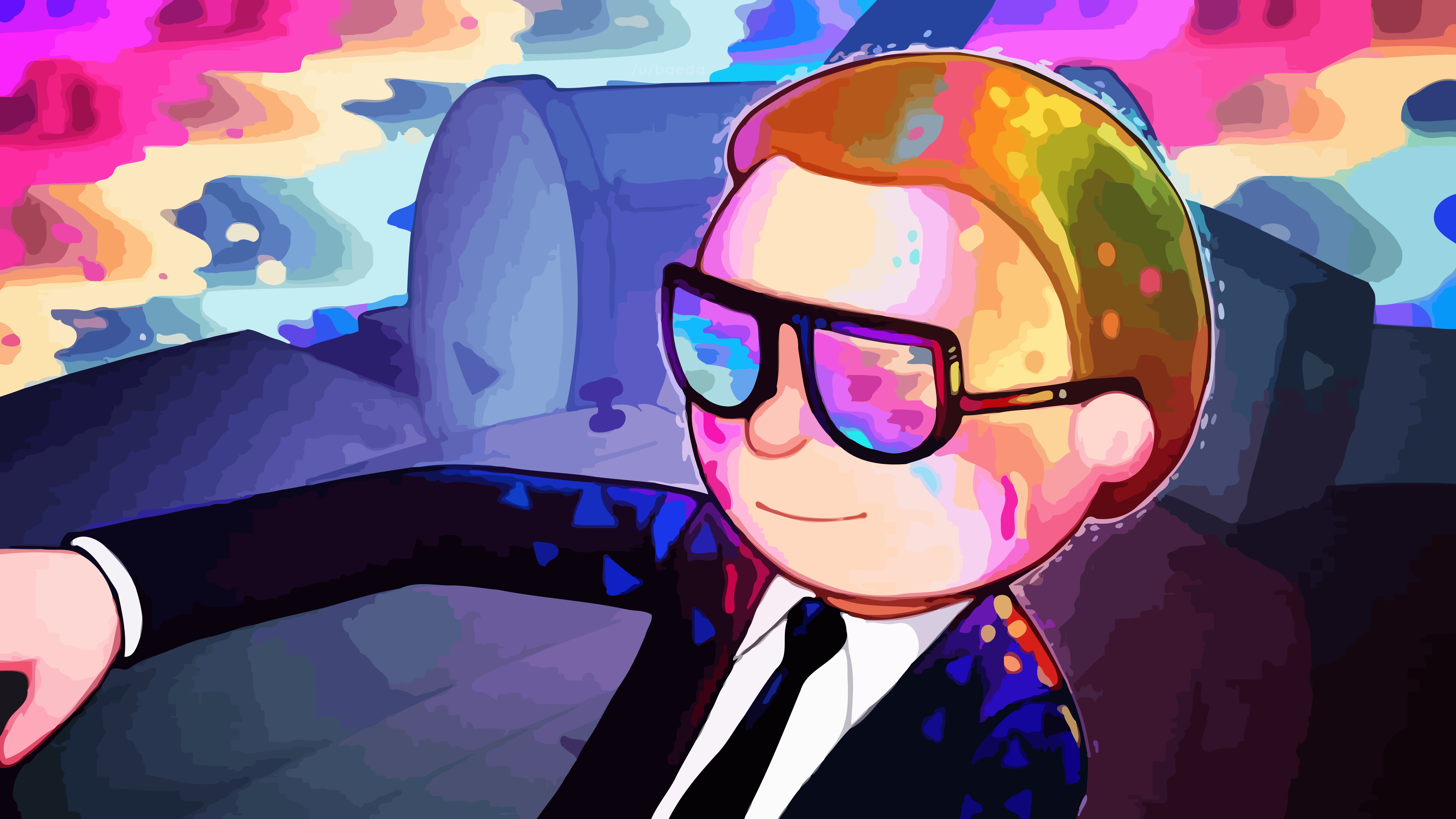 rainbows, Run the Jewels, vector graphics, 8K, car, Rick and Morty, HD Wallpaper