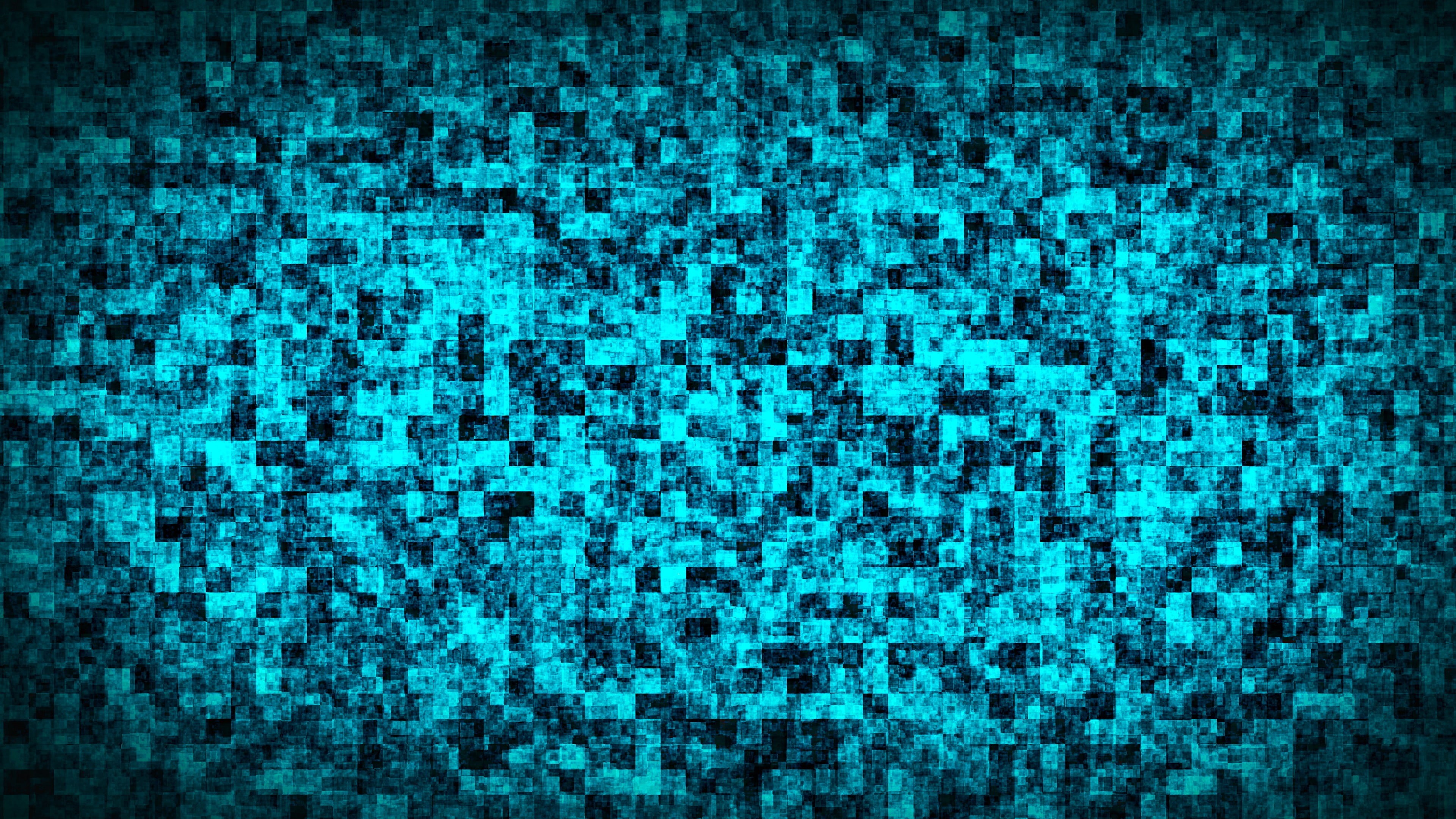 textured effect, abstract, black, square, no people, cyan, illustration, auto post production filter, pattern, indoors, textured, wall - building feature, HD Wallpaper