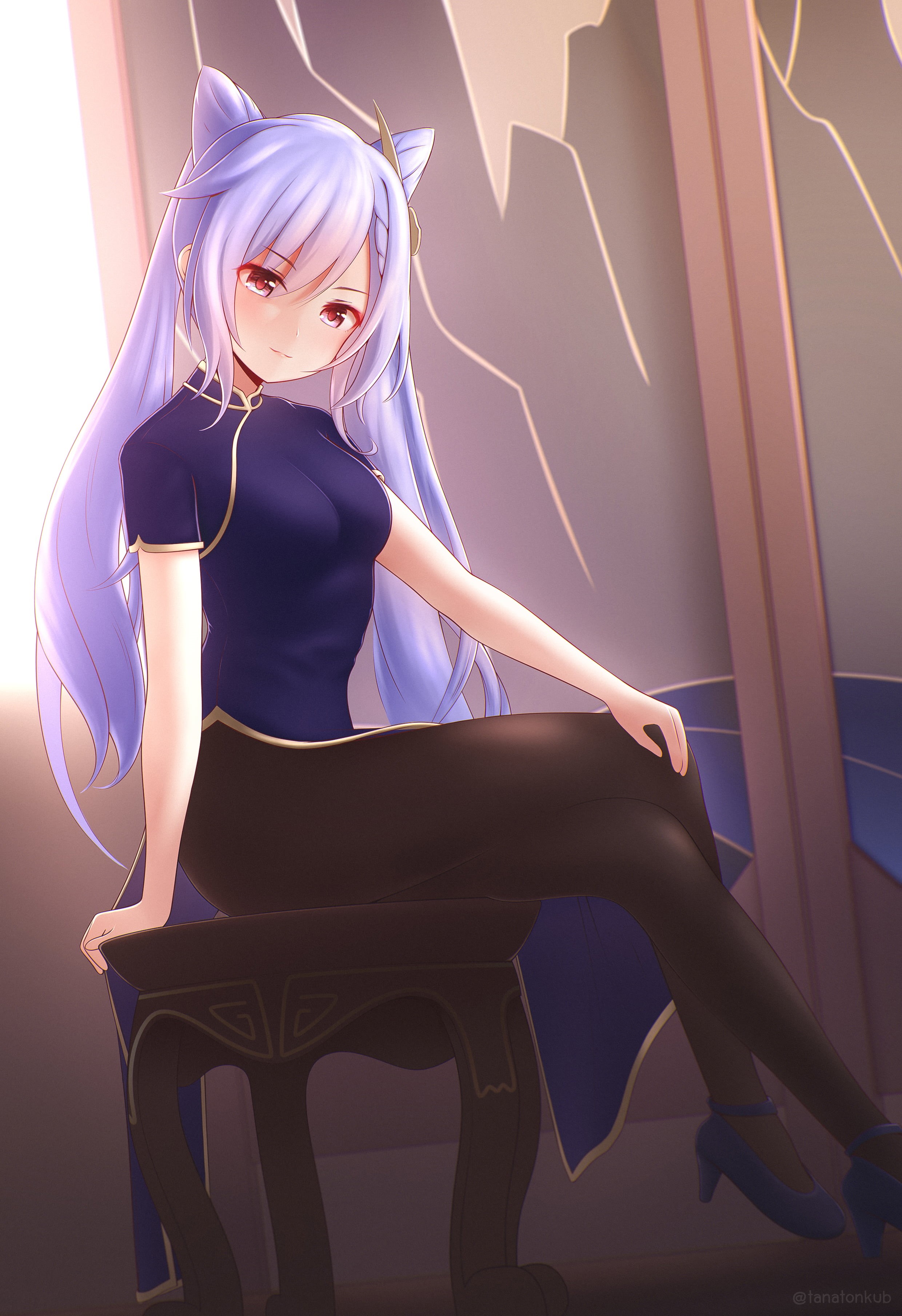 Genshin Impact, anime girls, keqing (genshin impact), 2K, Phone HD Wallpaper