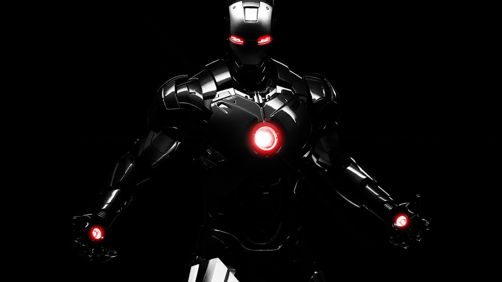 glowing, man, robot, close-up, lighting equipment, black background, indoors, human representation, representation, studio shot, black, no people, dark, HD Wallpaper