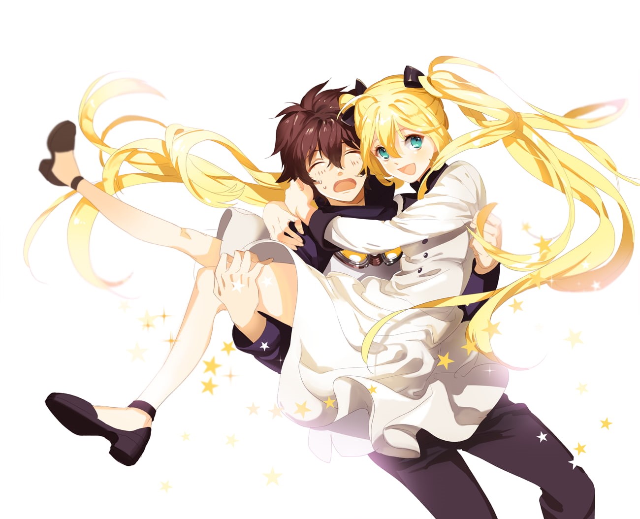 anime girls, white background, clothing, Mary Macbeth, fashion, anime, nature, women, lifestyles, full length, young adult, black color, anime boys, art and craft, HD Wallpaper