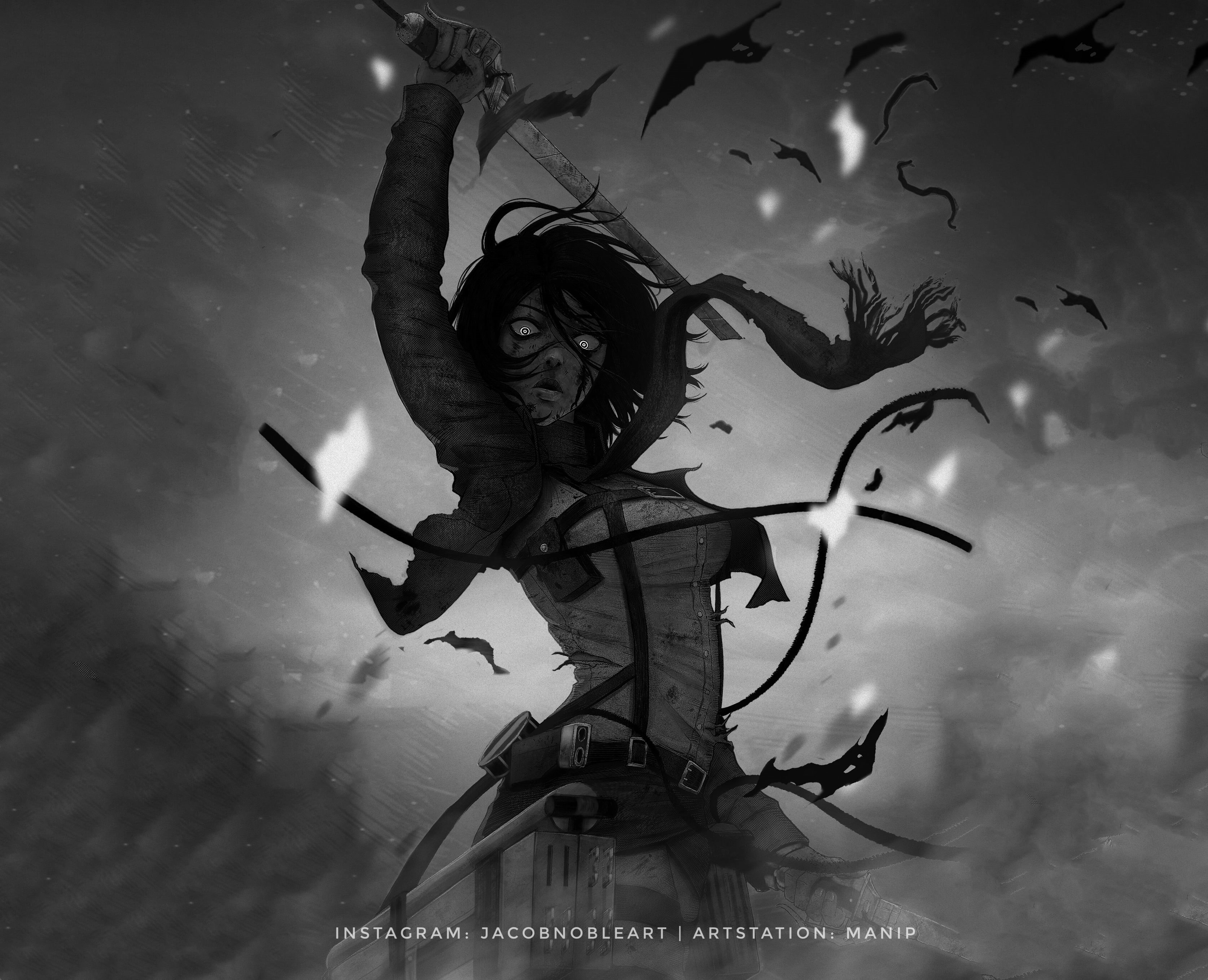 Attack On Titan, Mikasa Ackerman, 2K, Anime, HD Wallpaper