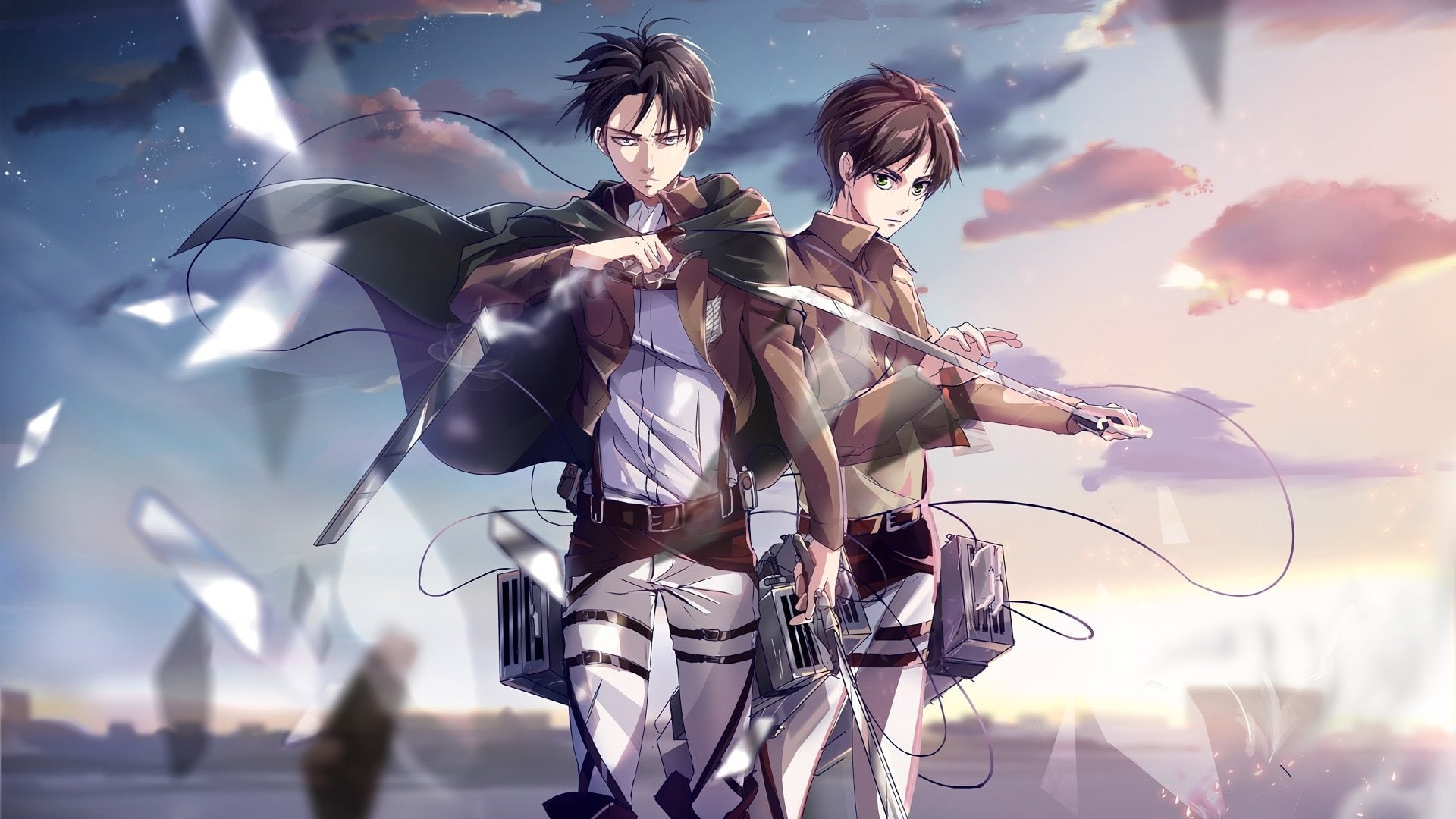 Attack On Titan, 1080P, Anime, Levi Ackerman, Eren Yeager, HD Wallpaper