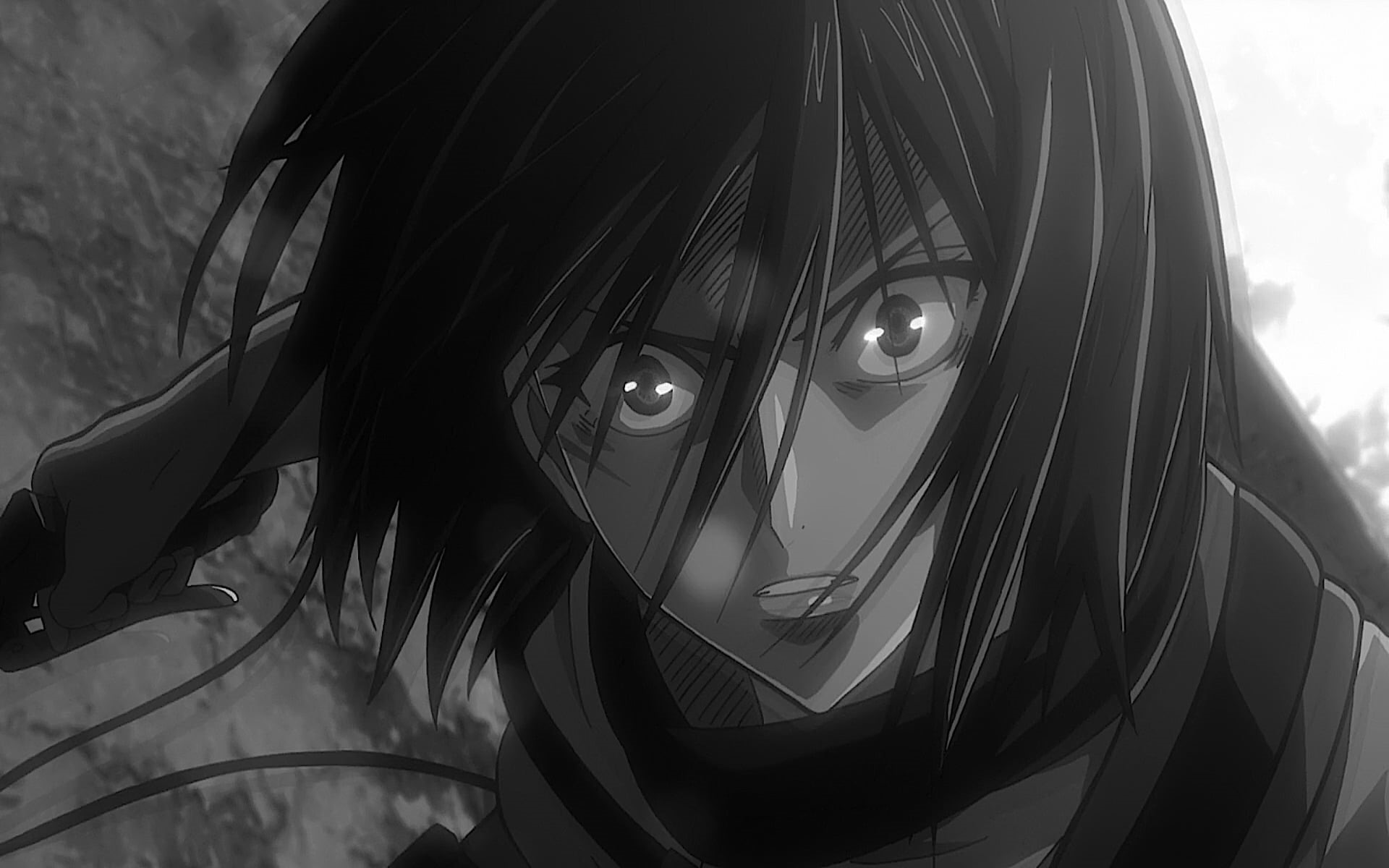front view, one person, hair, Anime, leisure activity, 1080P, women, young women, young adult, adult, beautiful woman, teenager, Attack On Titan, lifestyles, HD Wallpaper