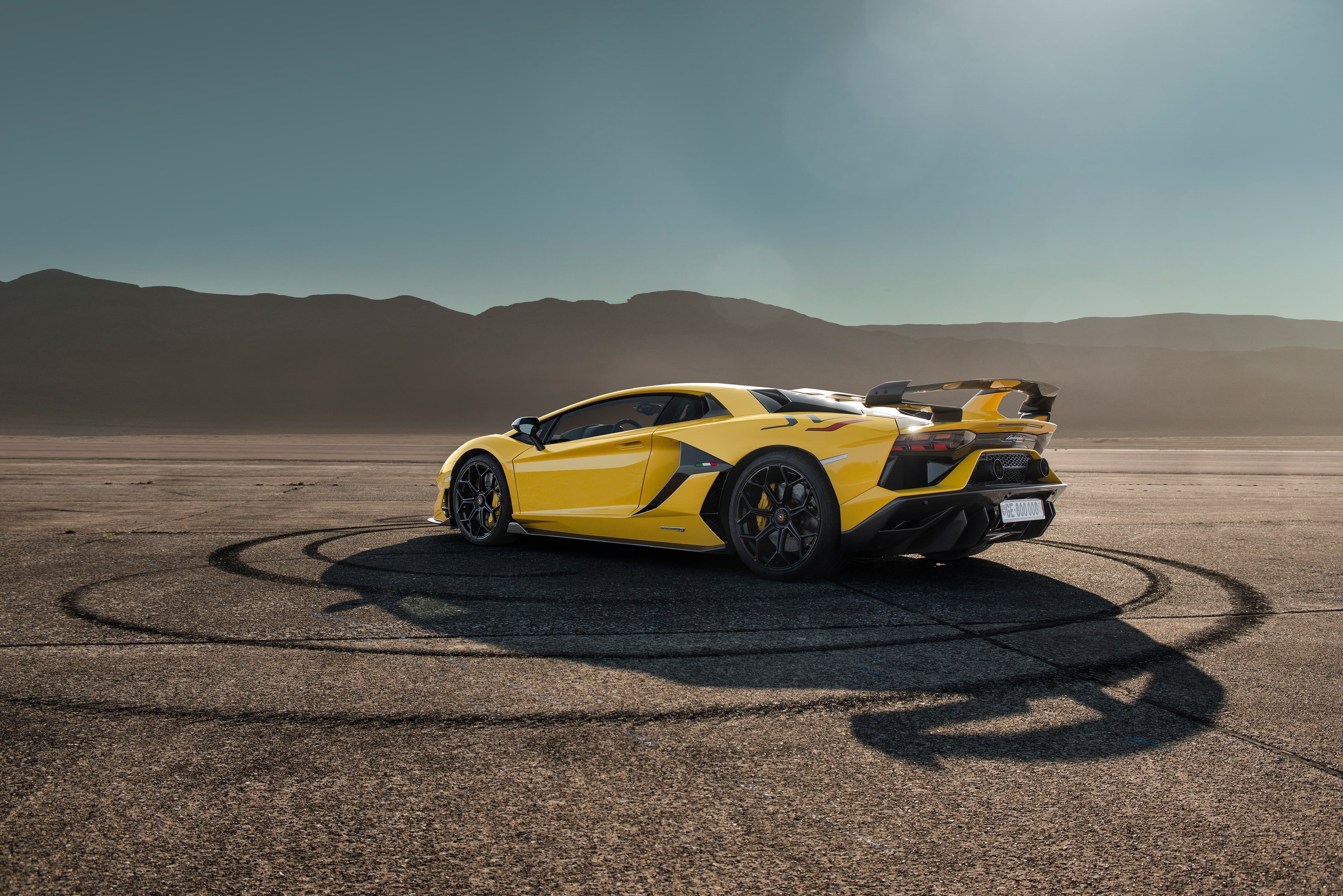Vehicle, Lamborghini Aventador, Supercar, Lamborghini, Lamborghini Aventador SVJ, Yellow Car, 4K, Car, Sport Car, HD Wallpaper