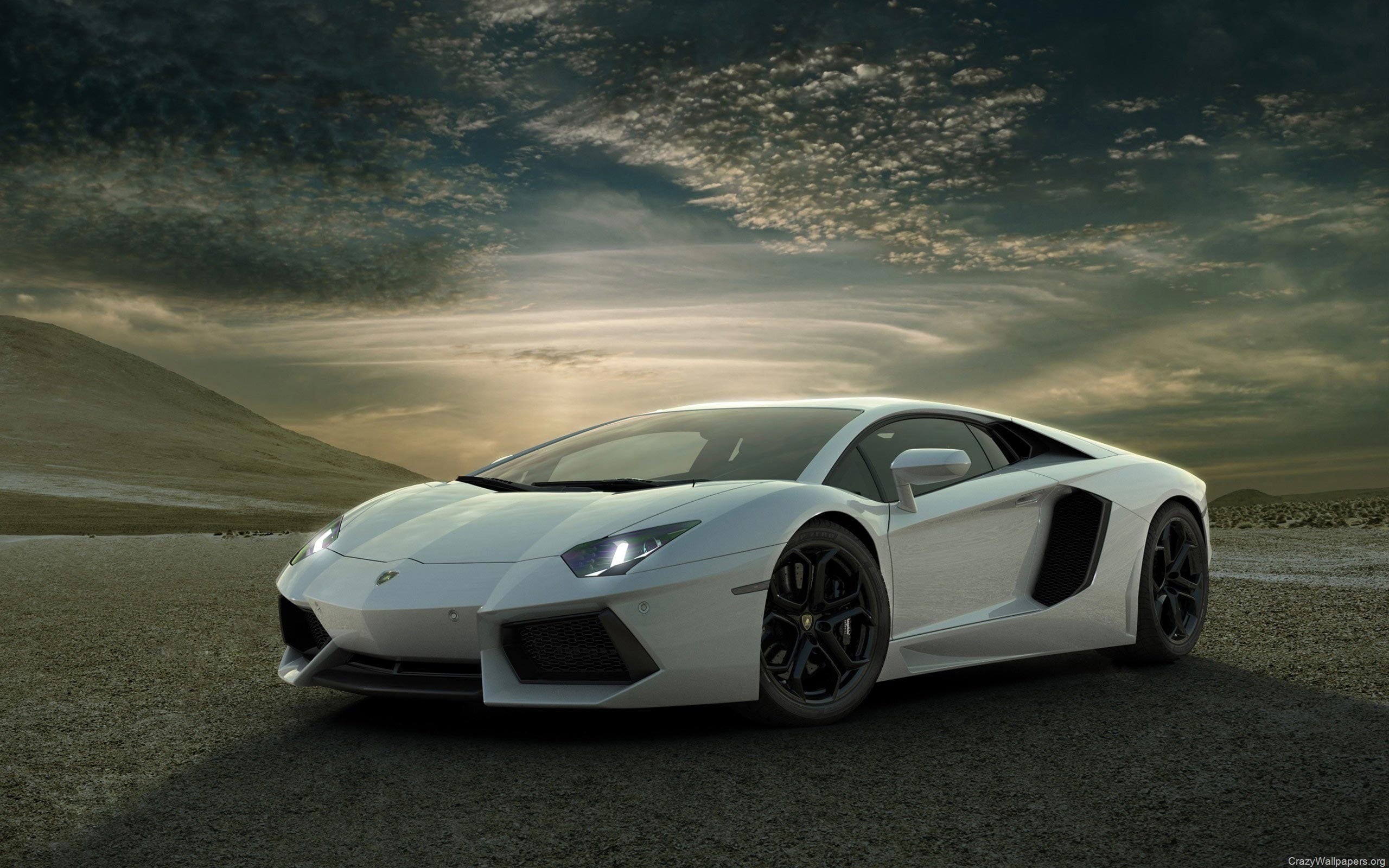 white, cloud - sky, land vehicle, white cars, Lamborghini, land, silver colored, no people, outdoors, stationary, Lamborghini Aventador, modern, sky, personal land vehicle, HD Wallpaper