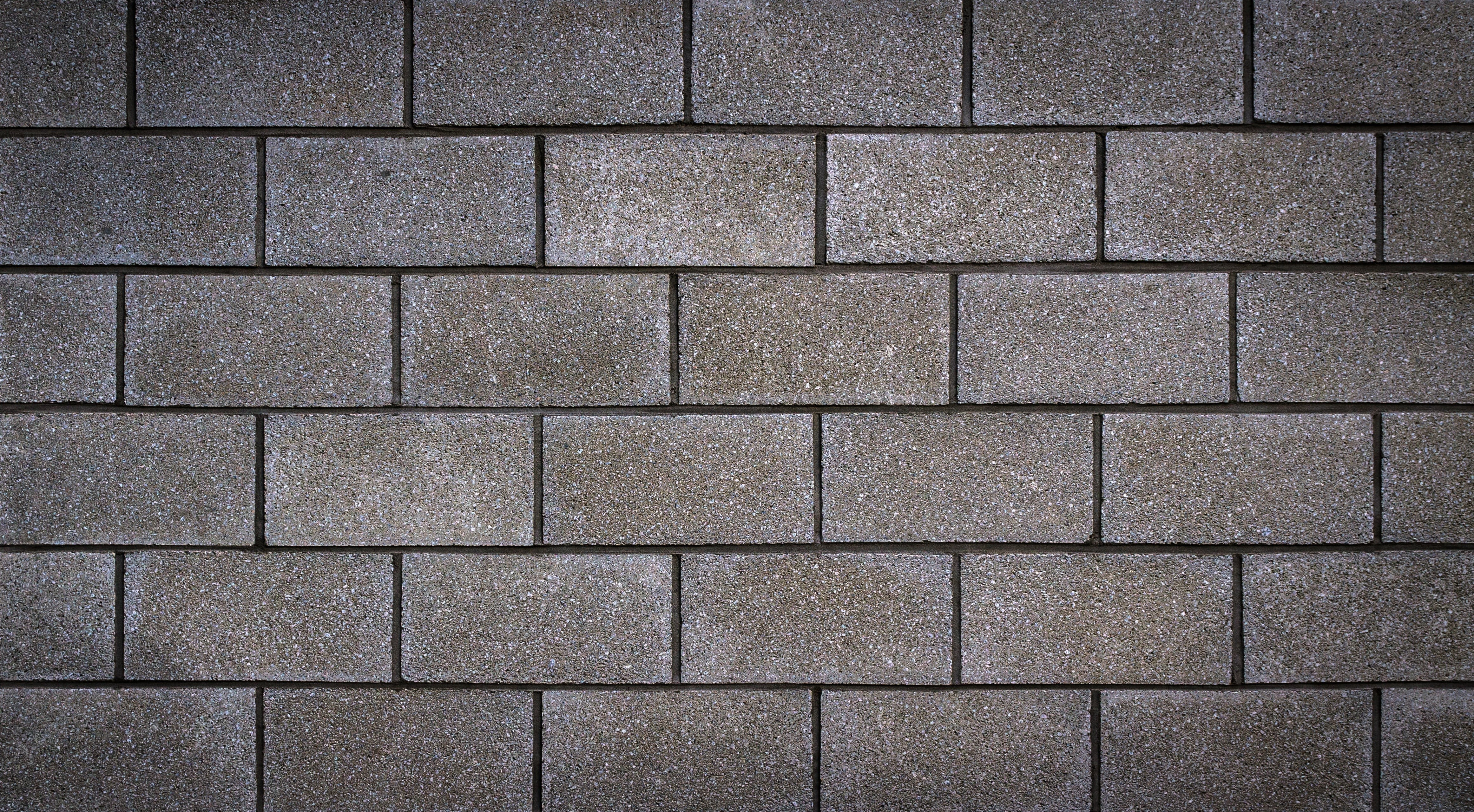 built structure, repetition, architecture, design, interior, flooring, wall - building feature, wall, pattern, bricks, stone wall, square, damme, grey, HD Wallpaper