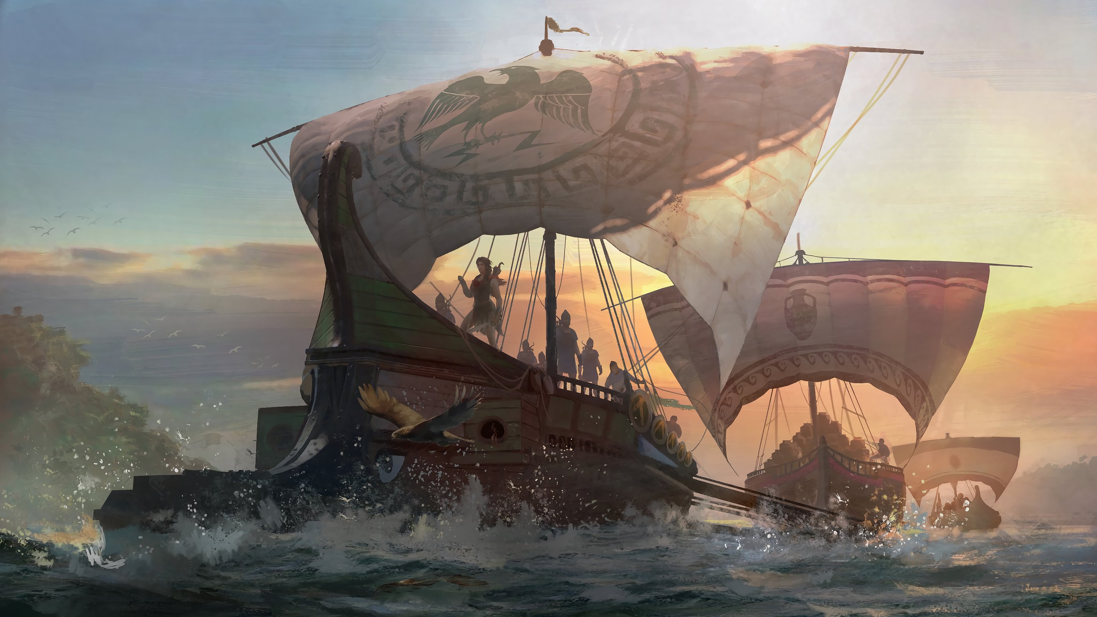 outdoors, built structure, Assassins Creed, sculpture, waterfront, art and craft, craft, animal, animal representation, creativity, digital art, architecture, HD Wallpaper
