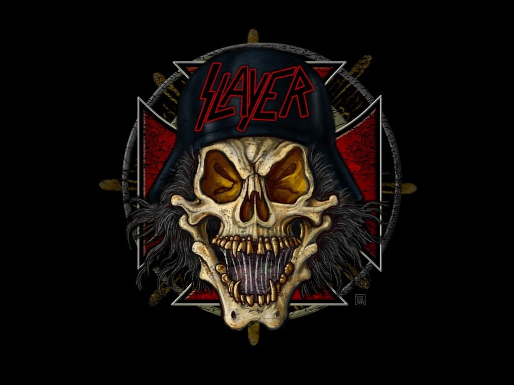 logo, entertainment, slayer, hd, metal, Music, Heavy, skull, 480P, band, art, HD Wallpaper