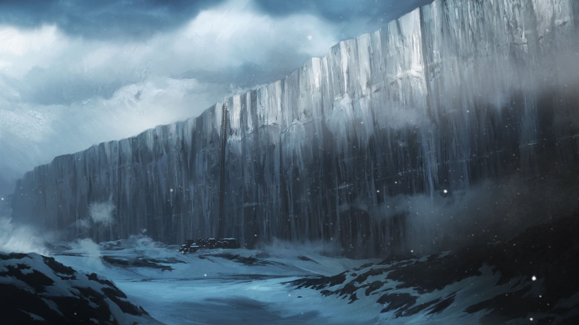 tranquil scene, cloud - sky, day, nature, idyllic, power in nature, wall, snowcapped mountain, beauty in nature, no people, thrones, mountain range, Game of Thrones, HD Wallpaper