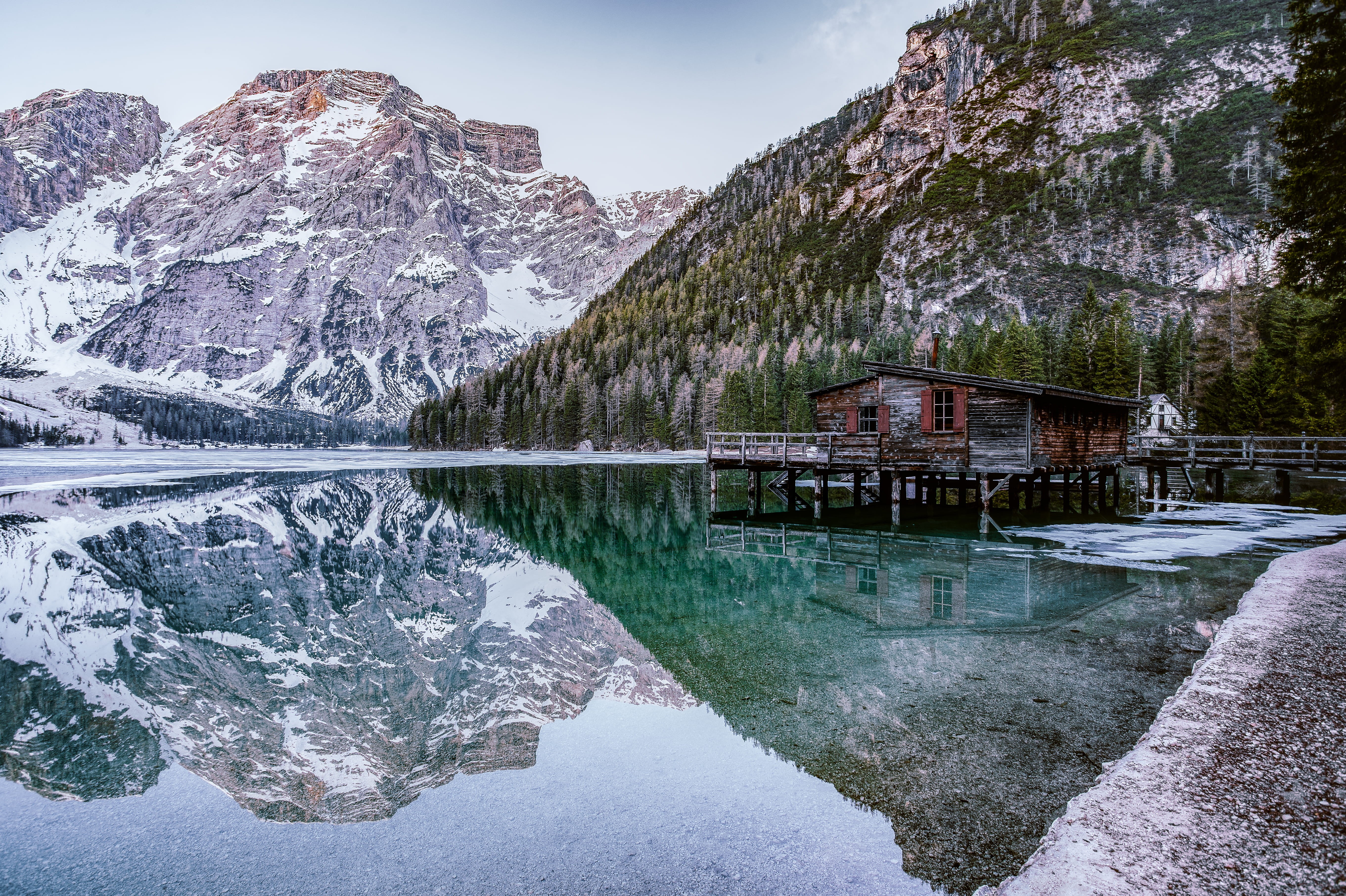 nature, beautiful, tranquility, 5K, scenic, dolomites, no people, built structure, architecture, desktop, brown, hdr, reflection, HD Wallpaper