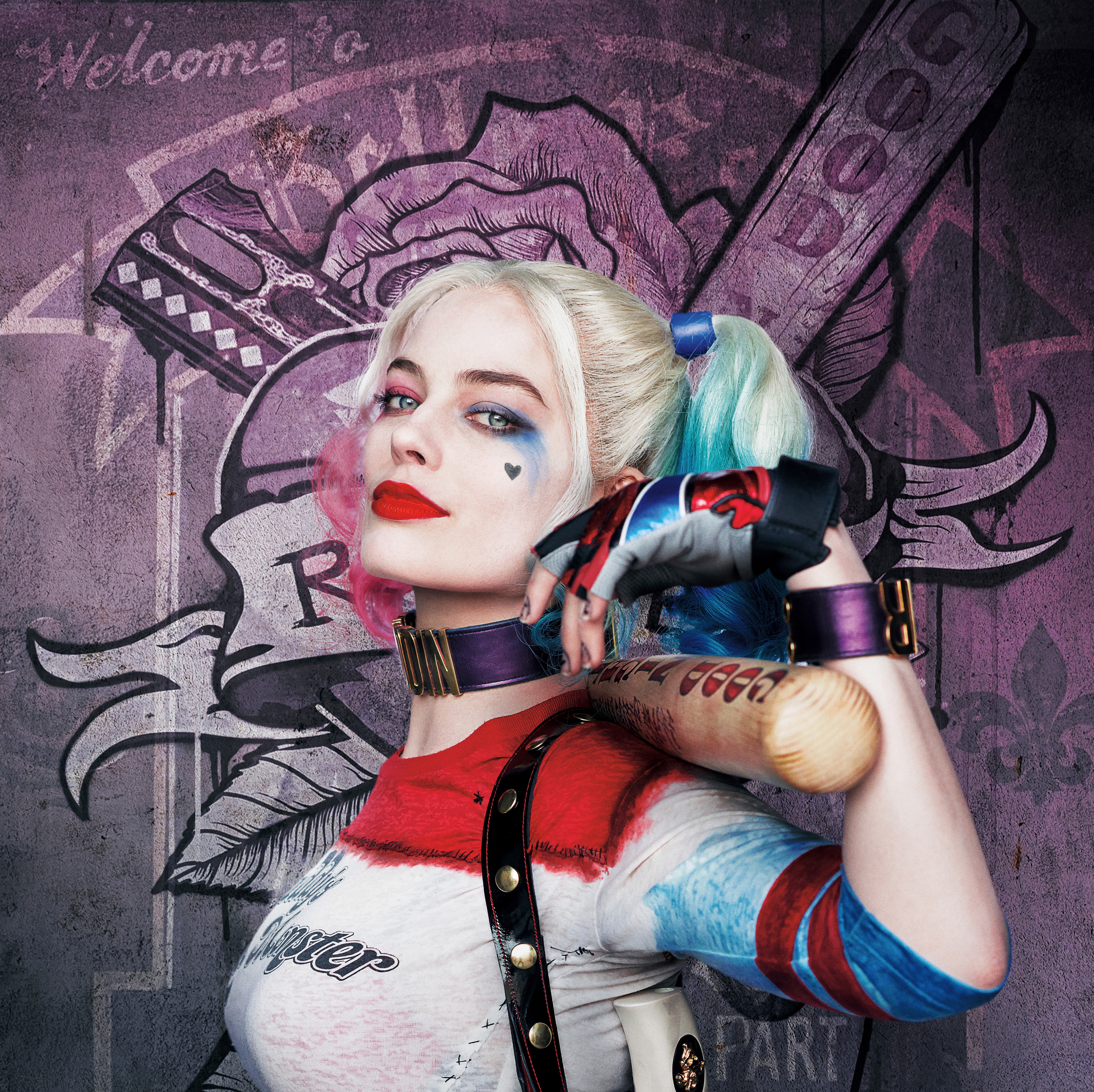 Harley Quinn, females, blond hair, hair, indoors, one person, young women, young adult, adult, make-up, 5K, fashion, looking at camera, Margot Robbie, HD Wallpaper