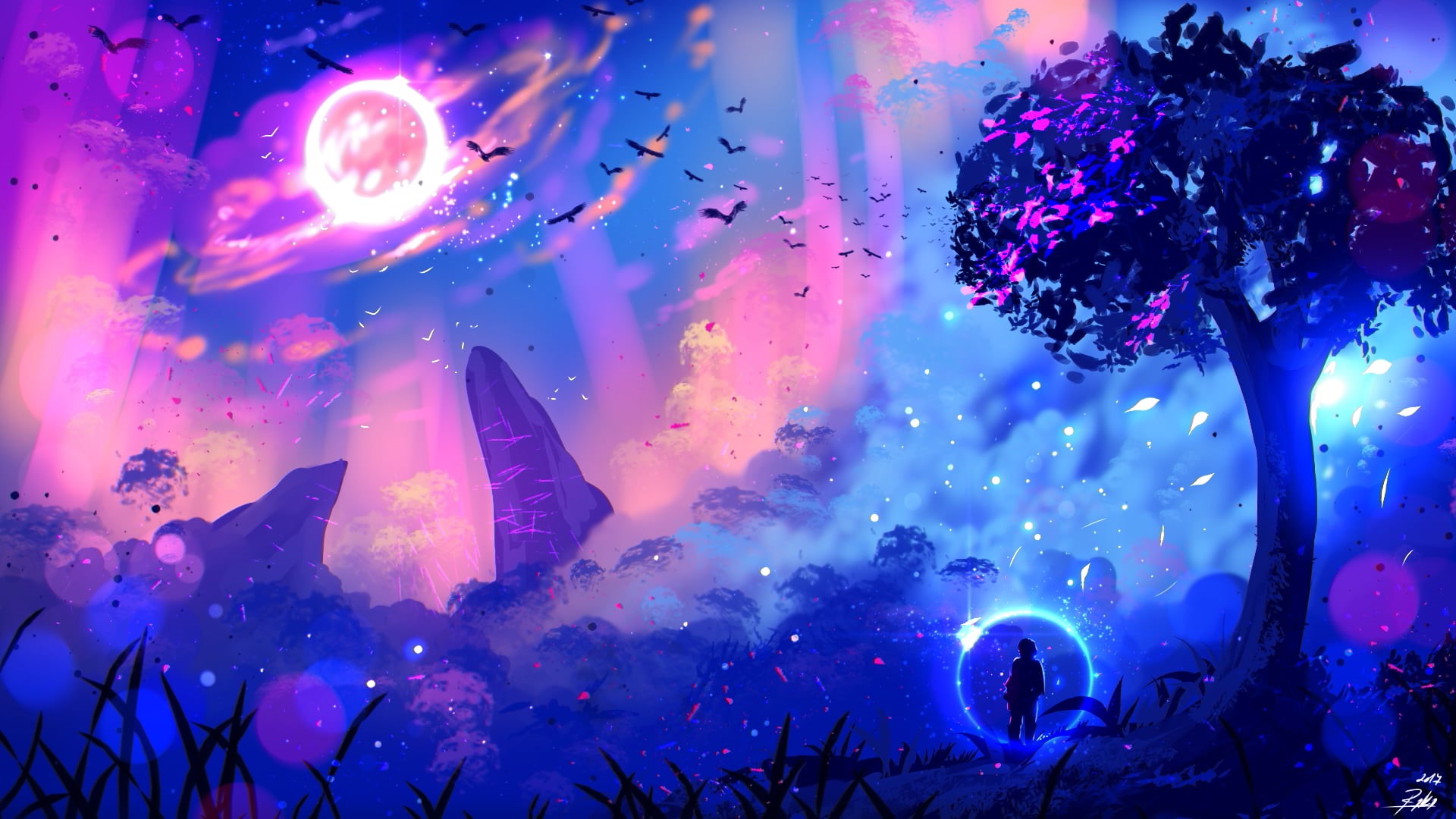 1080P, pink, colorful, HD Wallpaper