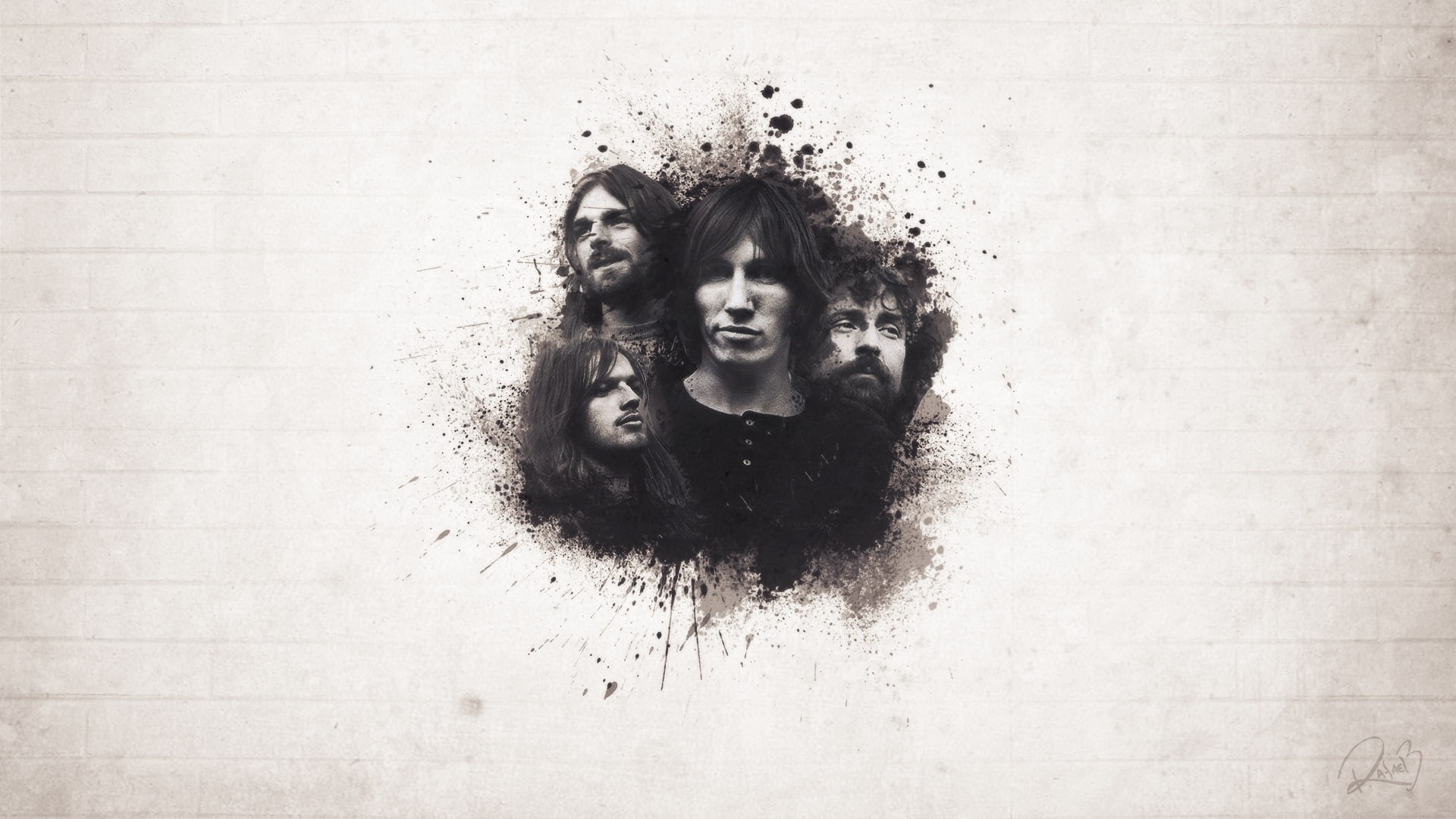 girls, happiness, Music, cover, portrait, looking at camera, young adult, band, Roger Waters, 1080P, lifestyles, front view, Nick Mason, real people, long hair, HD Wallpaper