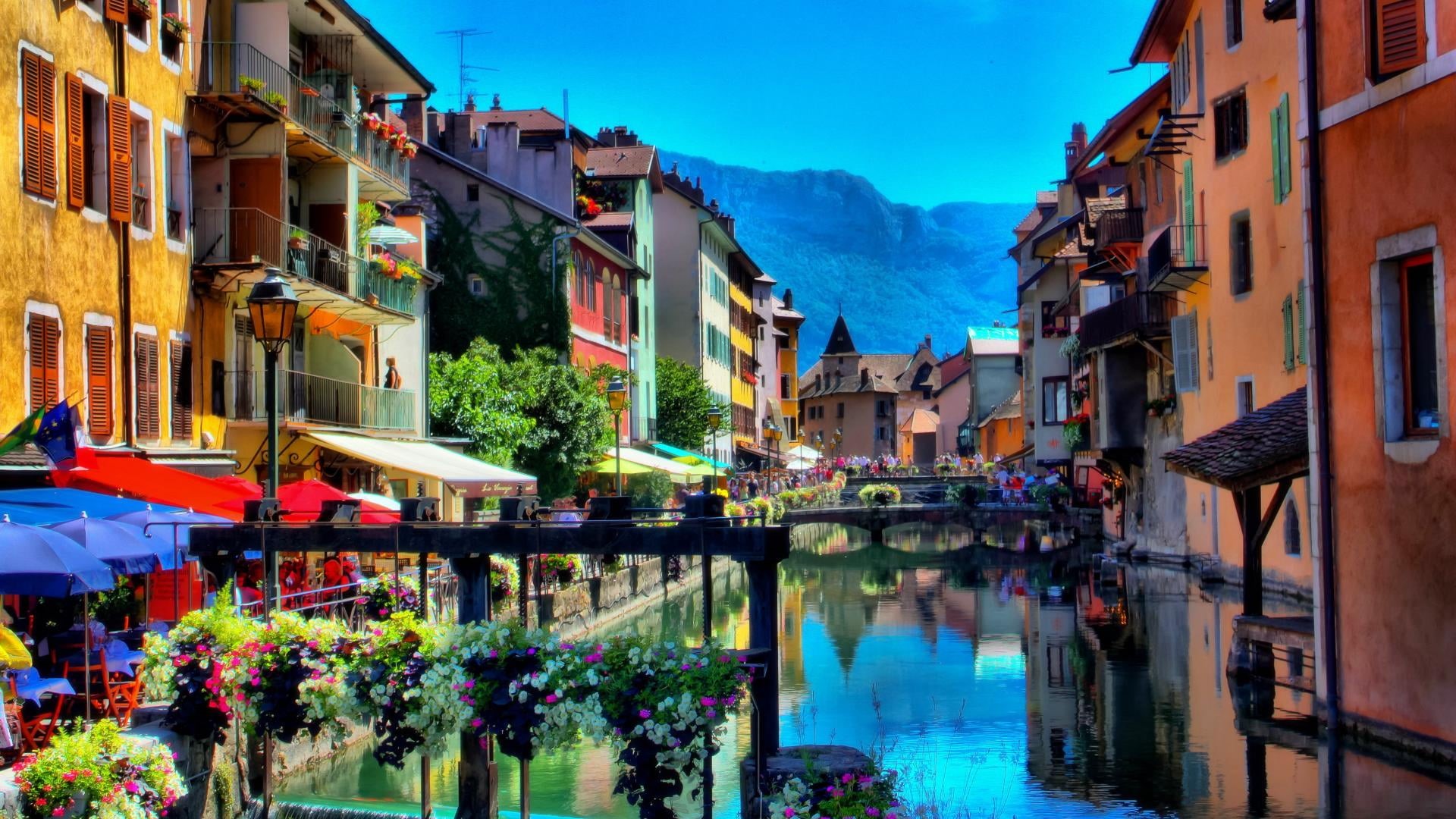 history, river, residential, building, summer, cathedral, reflection, exterior, building exterior, sea, canal, europe, house, day, ancient, street, old, HD Wallpaper
