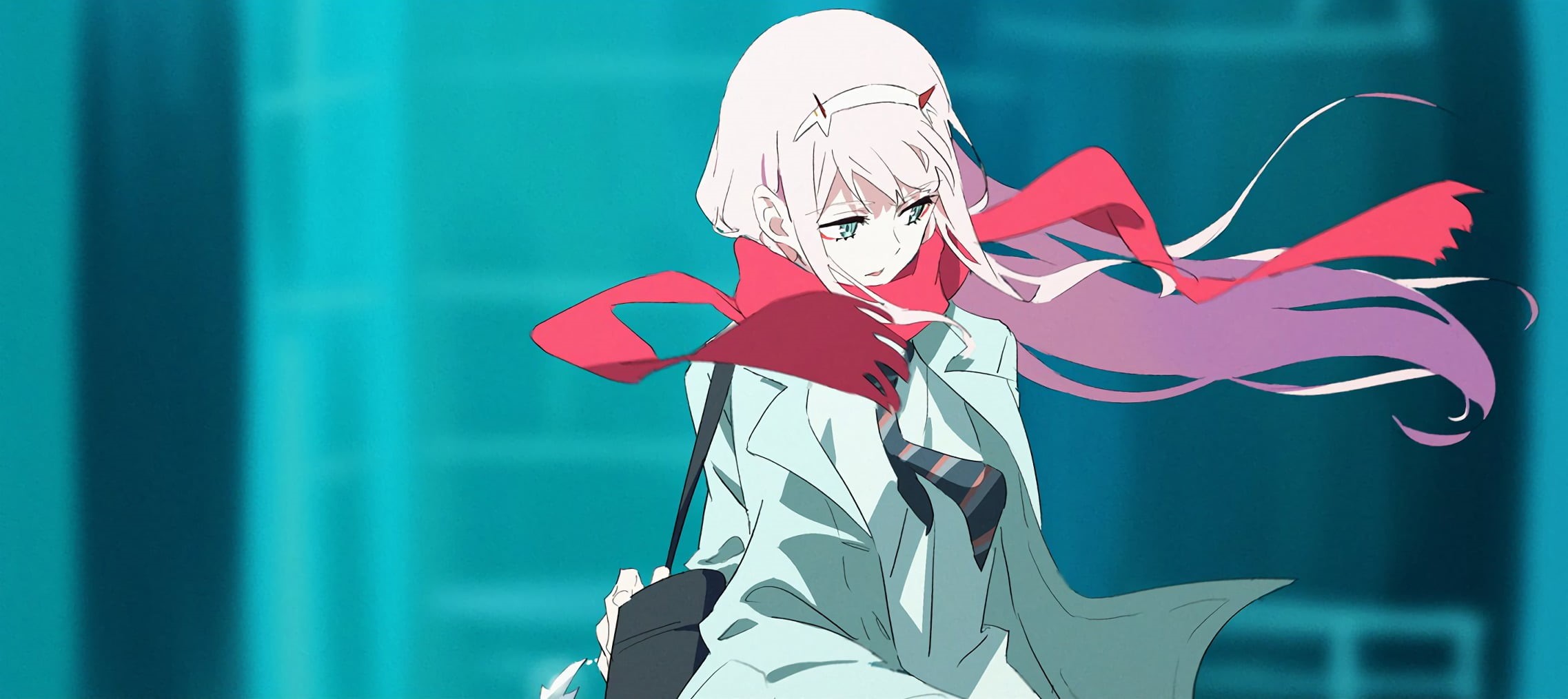 nature, pink hair, art and craft, mask - disguise, human representation, disguise, Darling in the FranXX, outdoors, arts culture and entertainment, people, HD Wallpaper