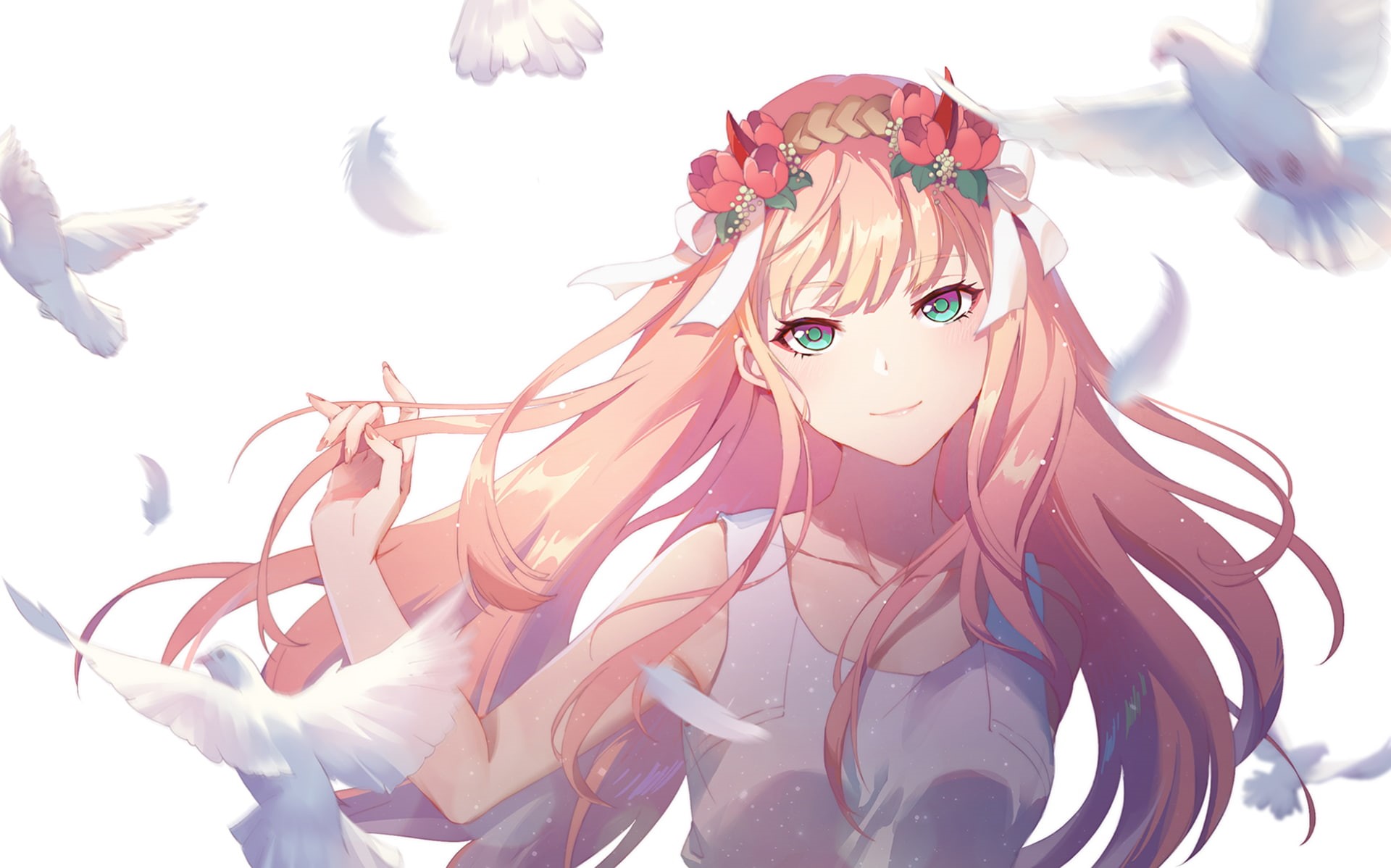 Anime, Zero Two (Darling in the FranXX), Darling in the FranXX, 1080P, HD Wallpaper