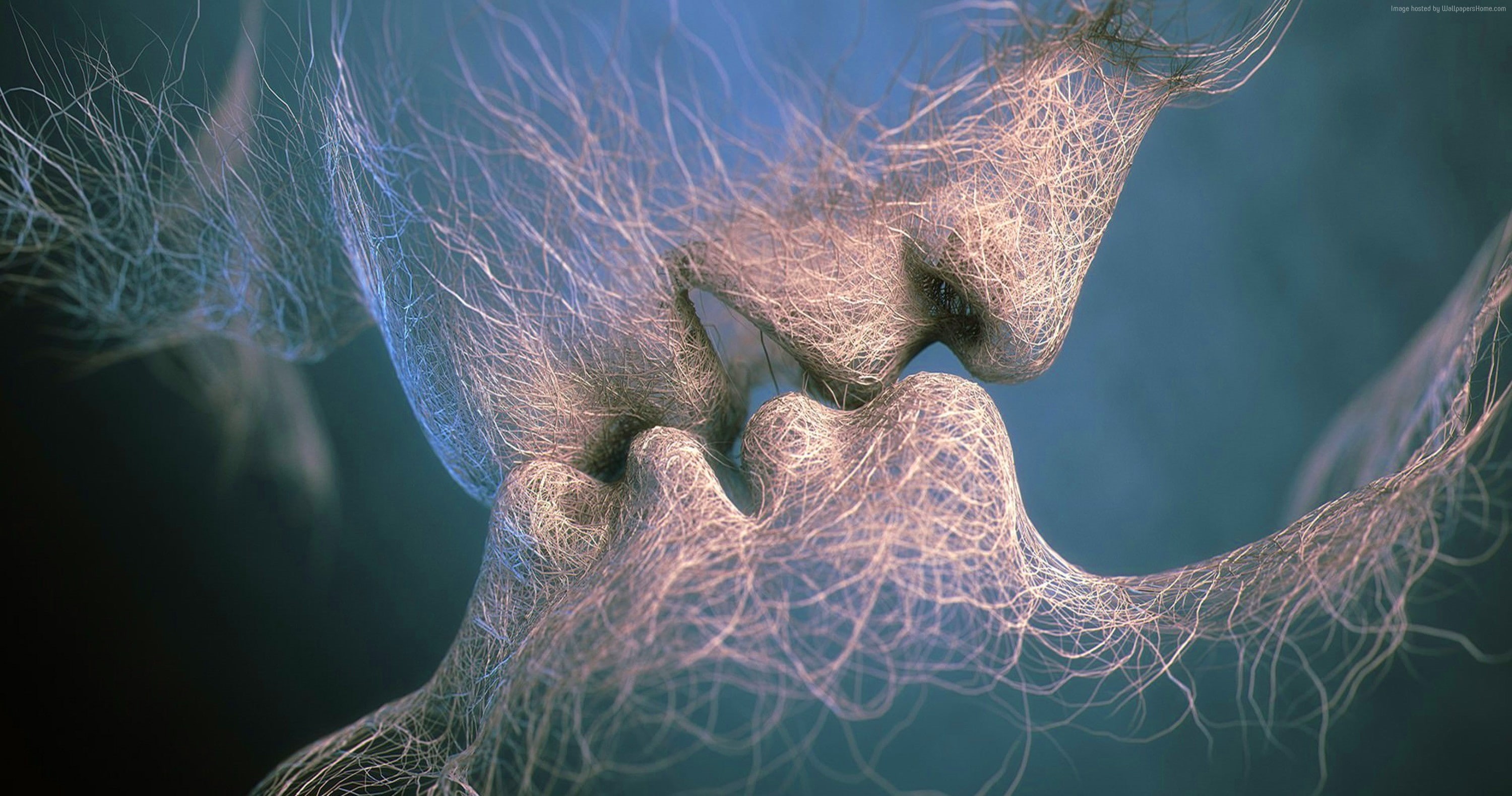 2K, love image, veins, kiss, 4k, HD Wallpaper