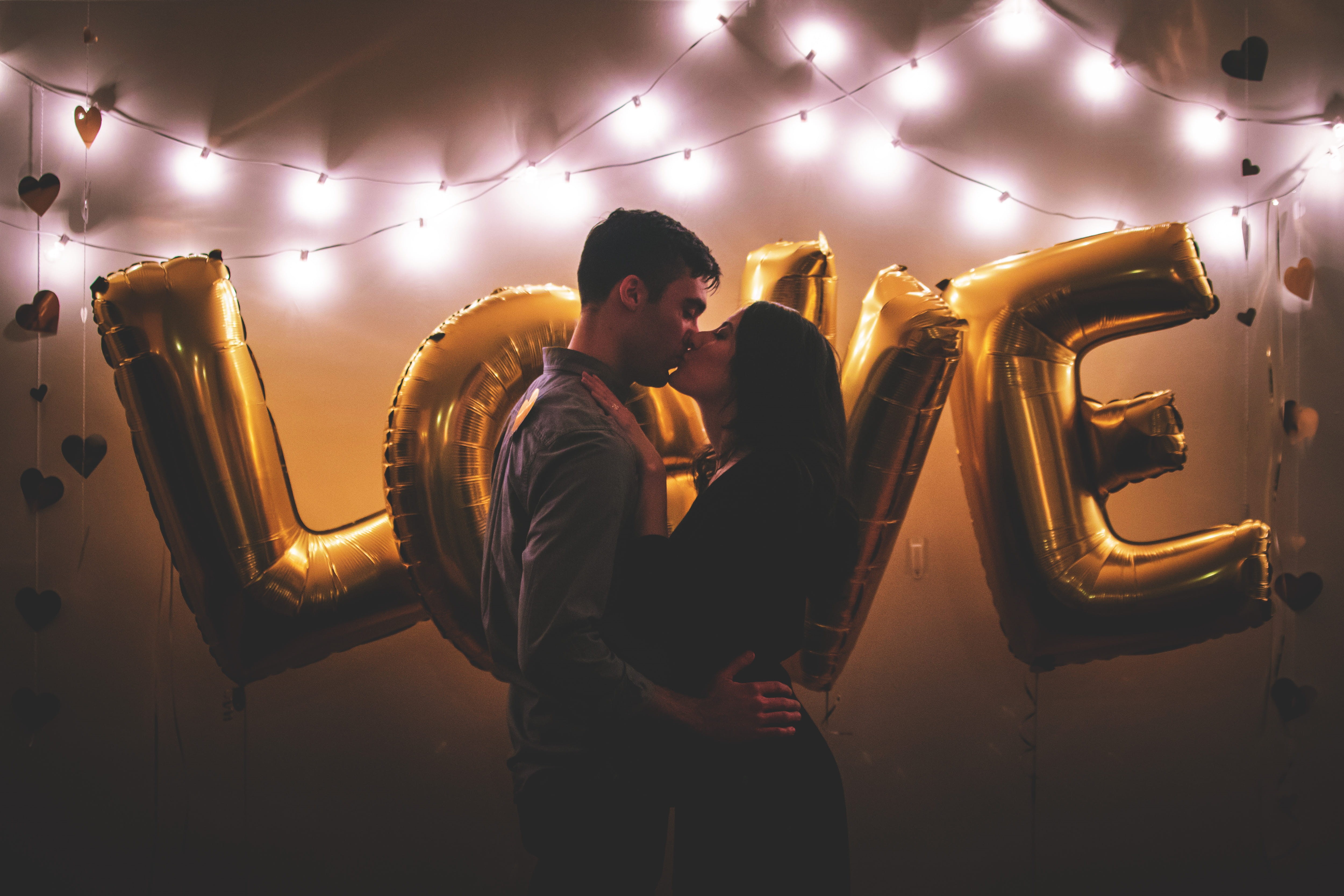 togetherness, valentines Day, man, leisure activity, letters, nightlife, indoors, romance, adult, lighting equipment, 4K, lifestyles, night, young People, HD Wallpaper