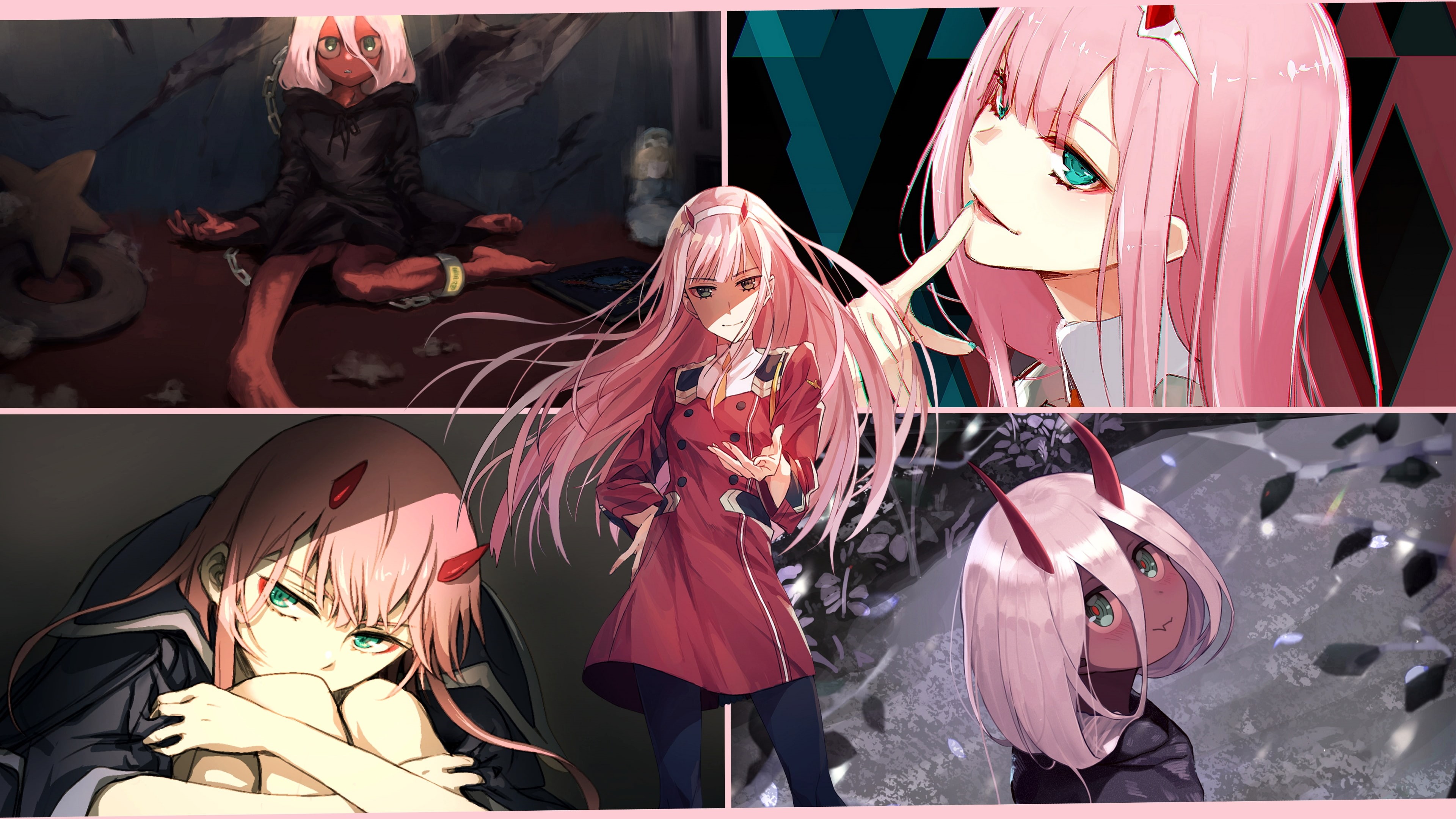 anime, lifestyles, occupation, indoors, people, Darling in the FranXX, celebration, red, women, adult, Zero Two (Darling in the FranXX), disguise, men, HD Wallpaper