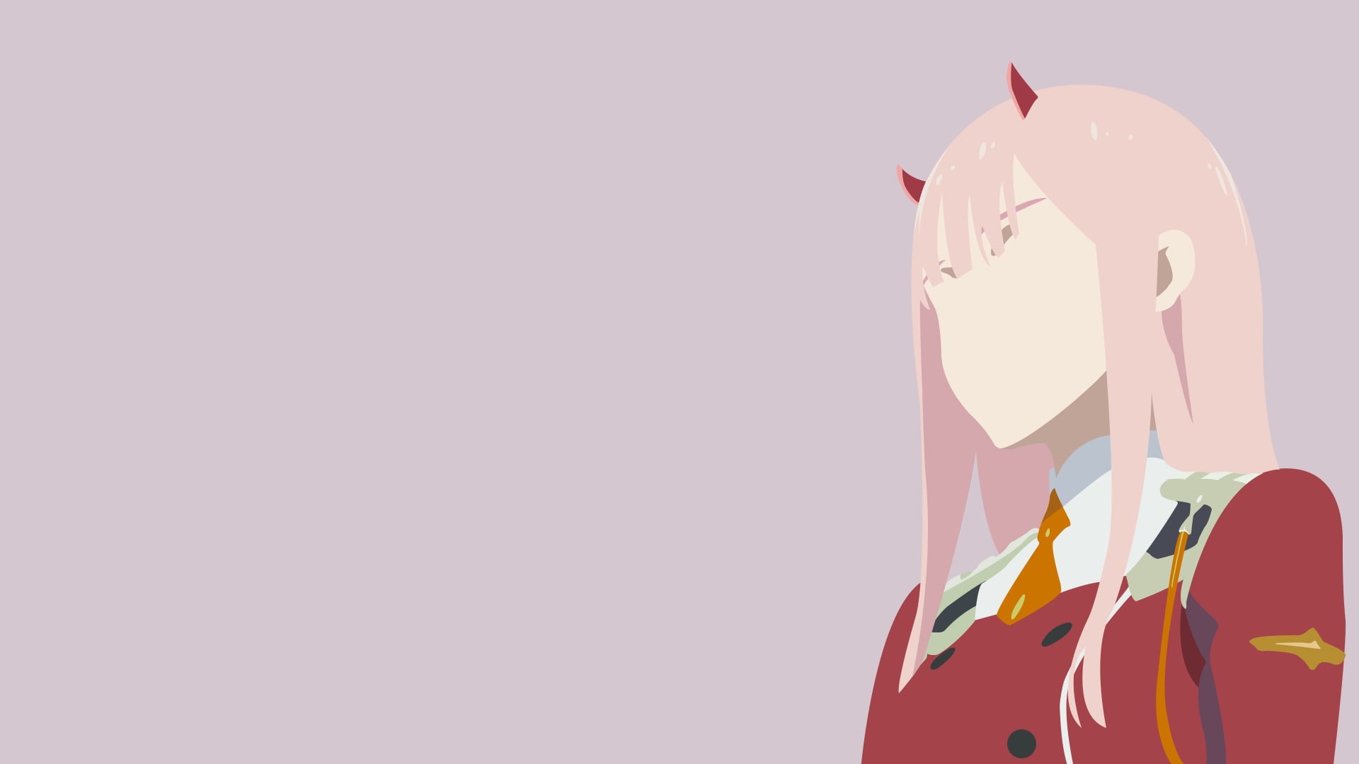 Anime, Zero Two (Darling in the FranXX), 1080P, Minimalist, Darling in the FranXX, HD Wallpaper