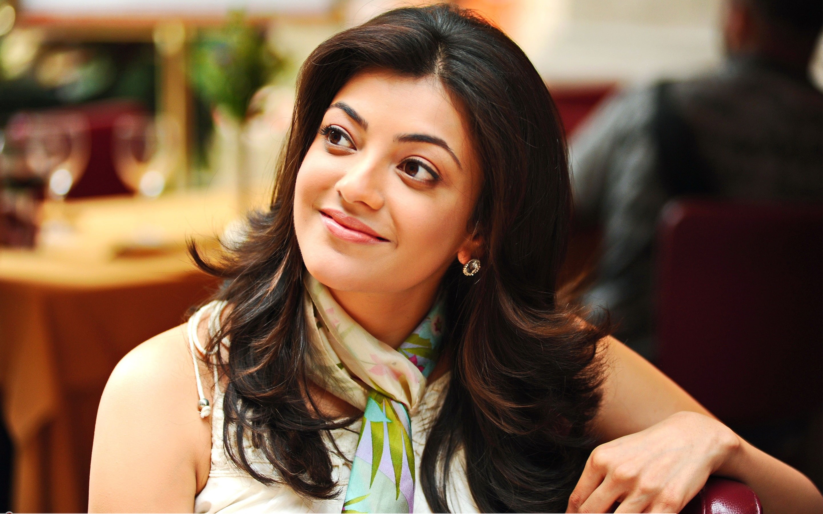 scarf, 2013, women, s, agarwal, kajal, green, 2K, blue, HD Wallpaper
